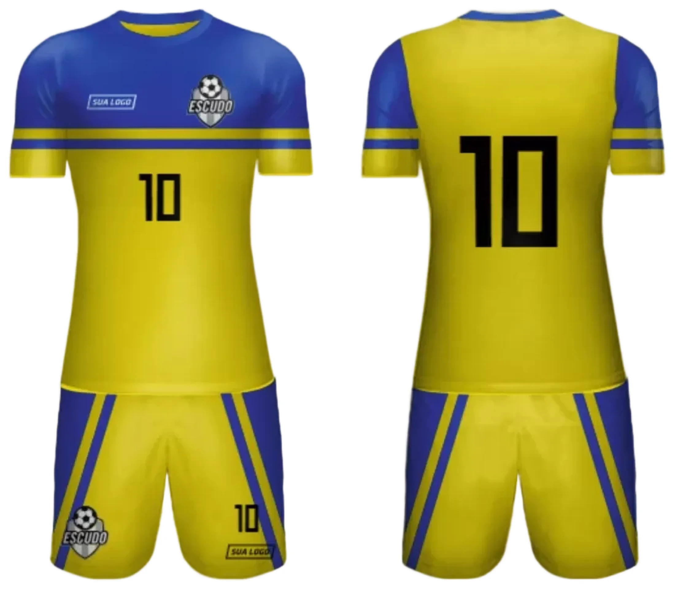 Camiseta unissex preta com logo no peito e estampa grande nas costas, inspirada na camisa de time amador 2024 modelo 06, perfeita para quem busca estilo e personalidade em uniformes esportivos.