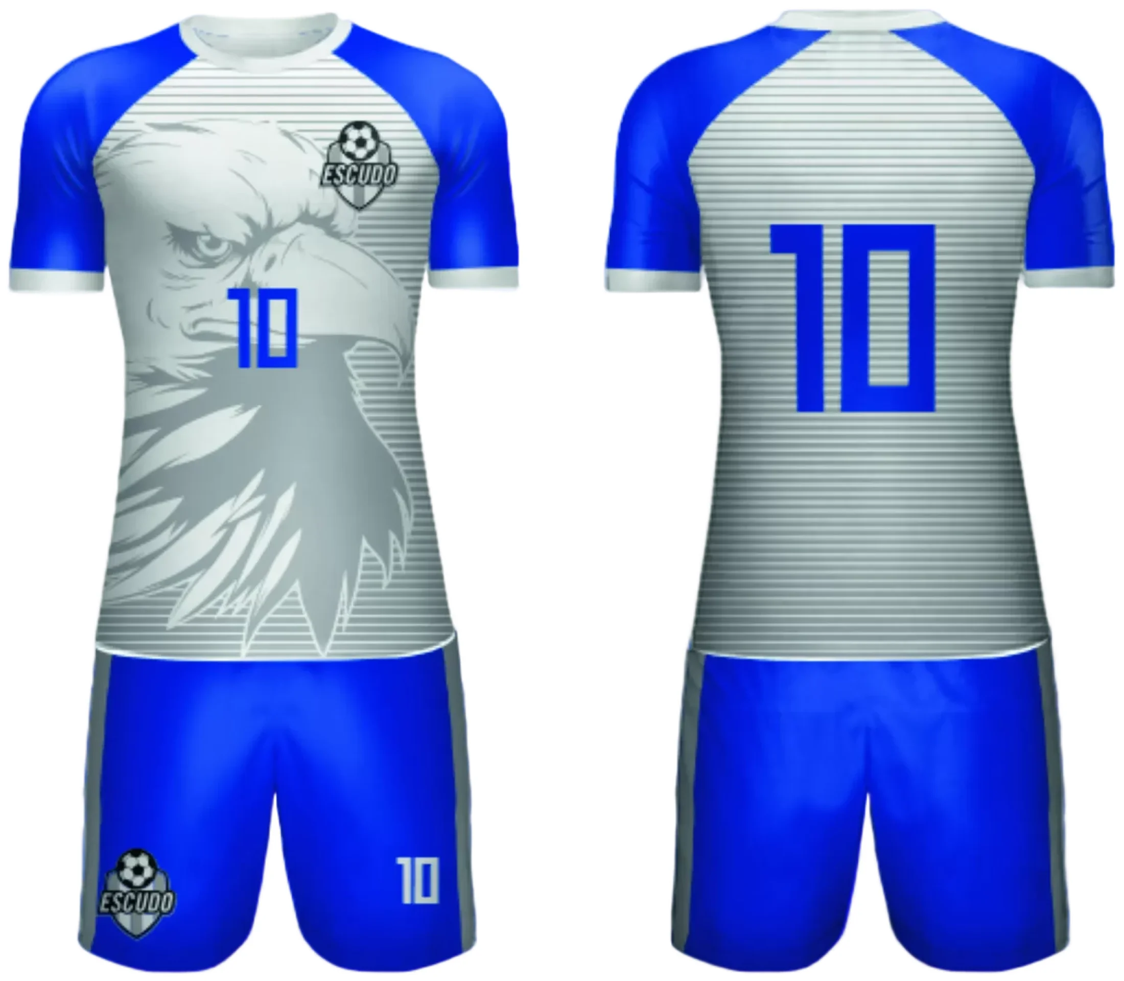 Camiseta unissex branca com logo no peito e estampa grande nas costas, temática de time amador 2024, perfeita para torcedores estilizados e grupos esportivos.