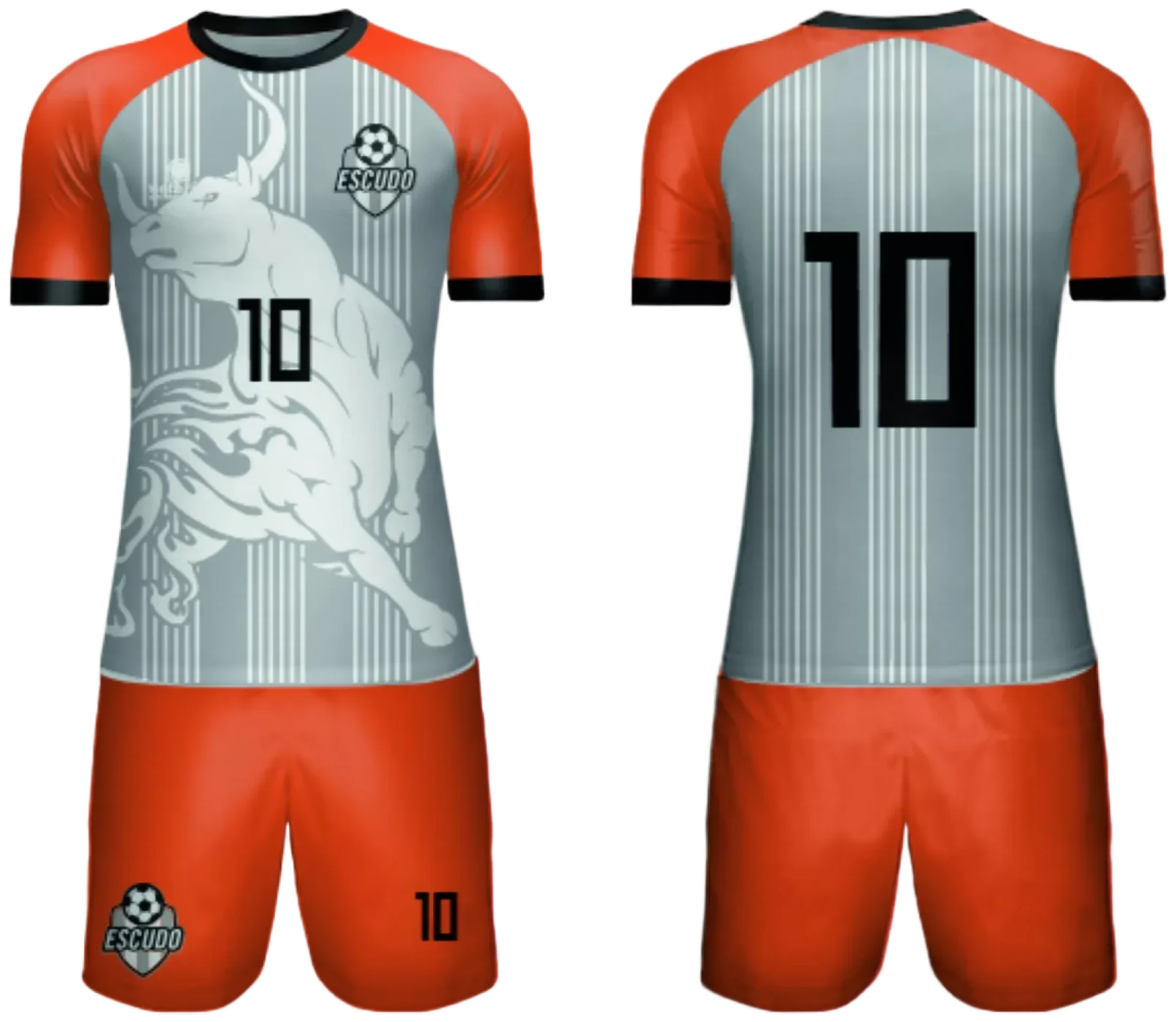 Camisa preta unissex com logo no peito e estampa grande nas costas inspirada no Camisa de Time Amador 2024 Modelo 49, perfeita para jogos e fãs do futebol amador.