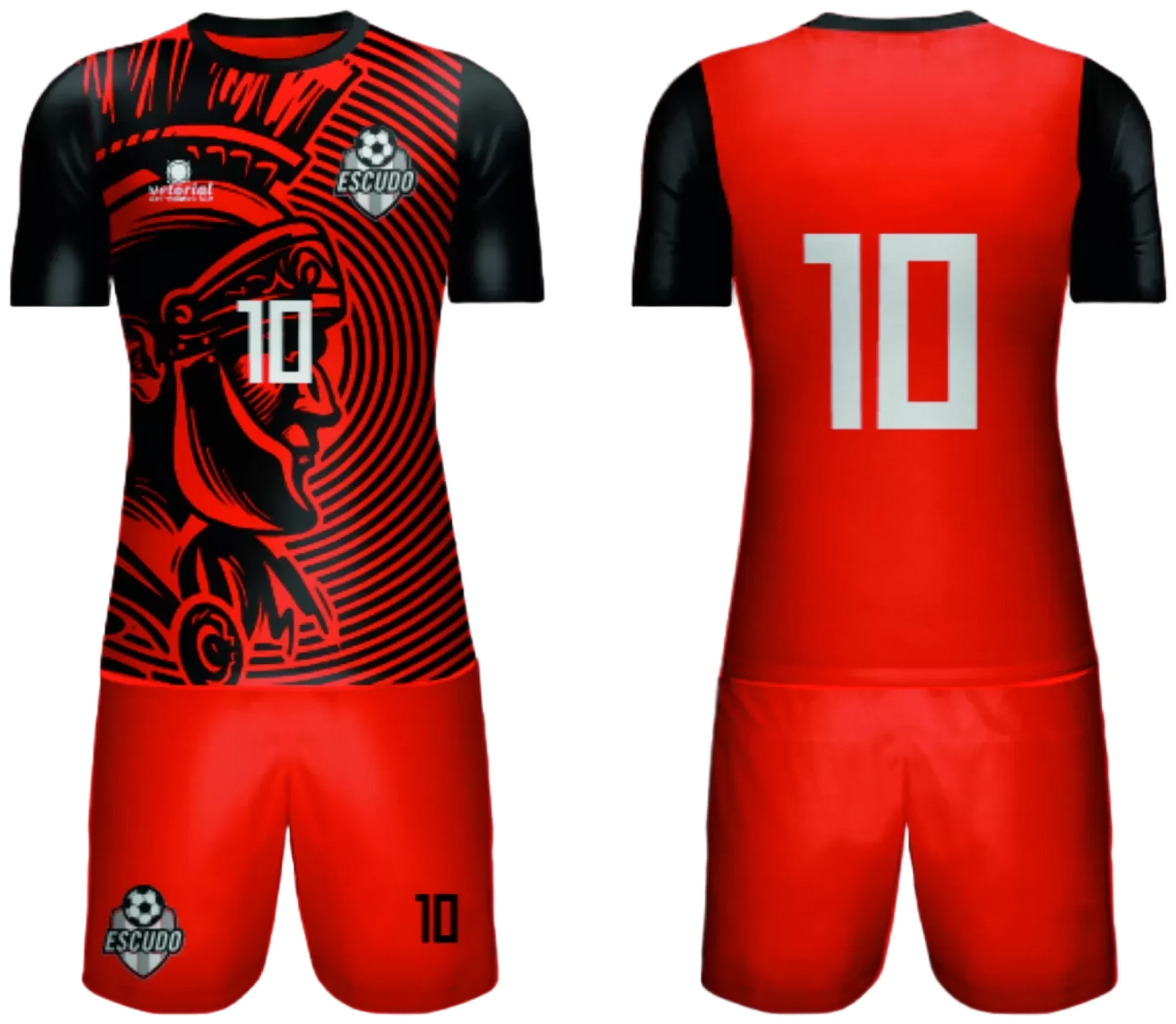 Camiseta unissex preta com logo no peito e estampa grande nas costas temática de time amador 2024, modelo 50, perfeita para torcedores ou atletas com visual moderno e esportivo.