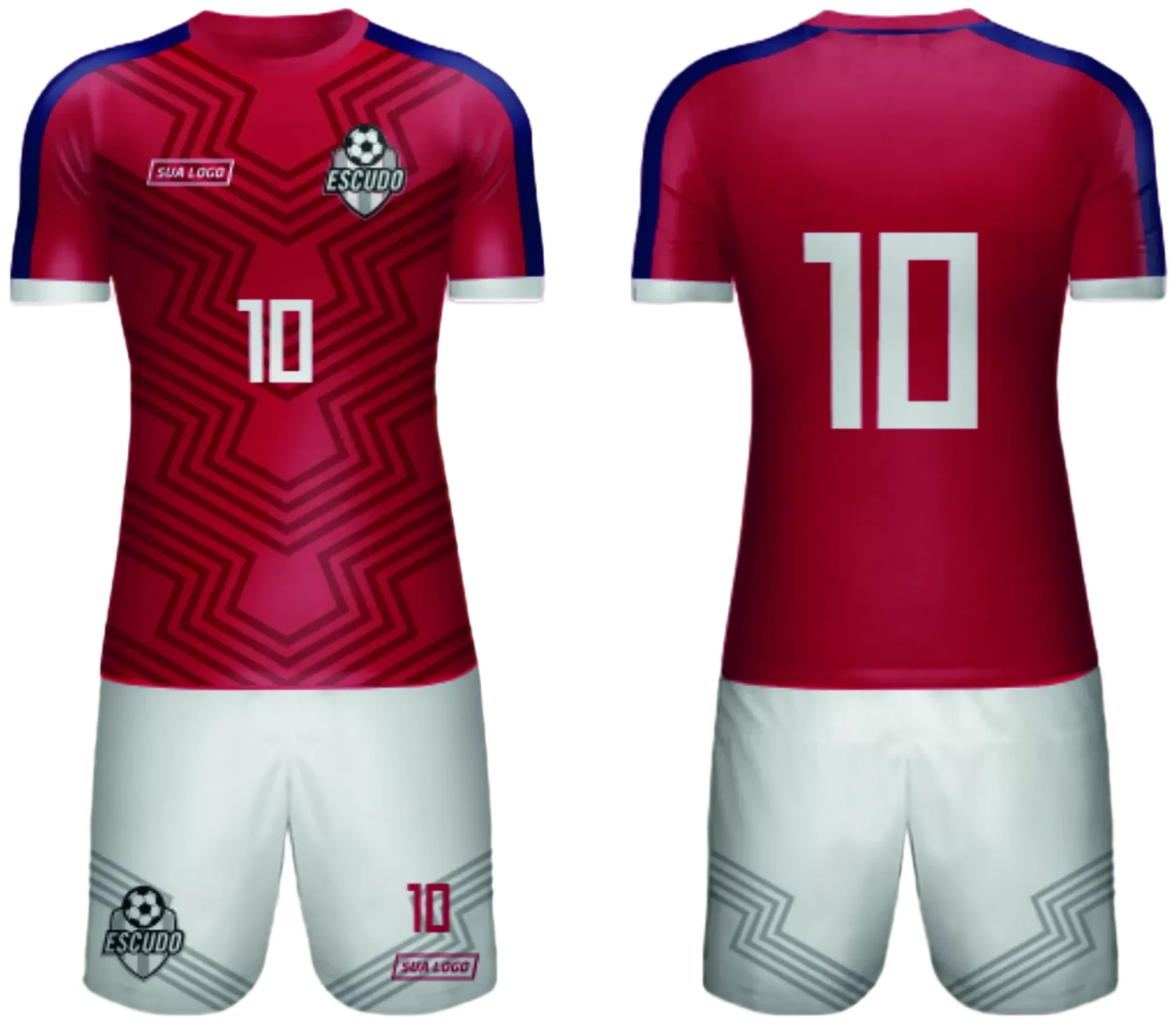 Camiseta unissex preta com logo no peito e estampa grande nas costas, inspirada no modelo 97 para time amador 2024, design moderno e atraente.