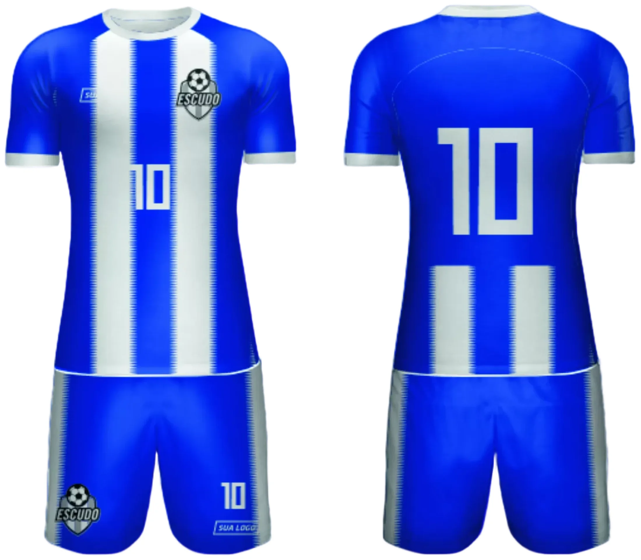 Camiseta unissex com base preta, logo no peito e estampa grande nas costas com tema de camisa de time amador 2024 modelo 104, ideal para uso esportivo e eventos.