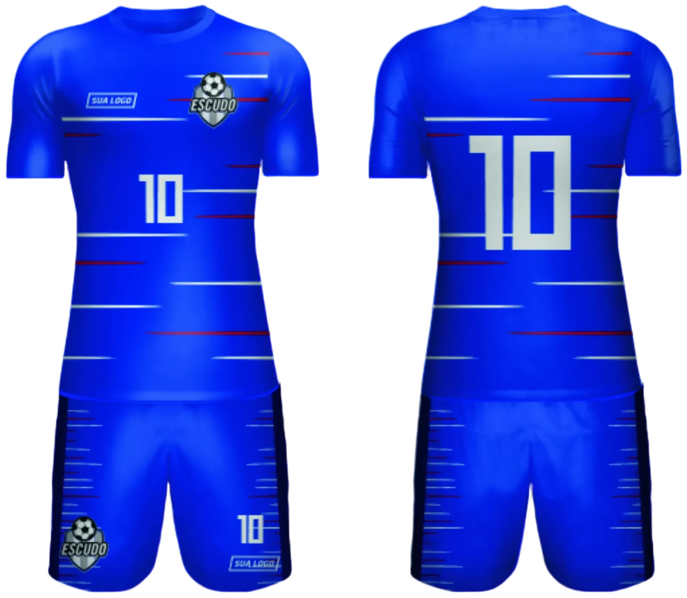 Camiseta unissex preta com logo no peito e estampa grande nas costas de time amador 2024 modelo 119, ideal para torcida e uso casual em jogos e eventos esportivos.