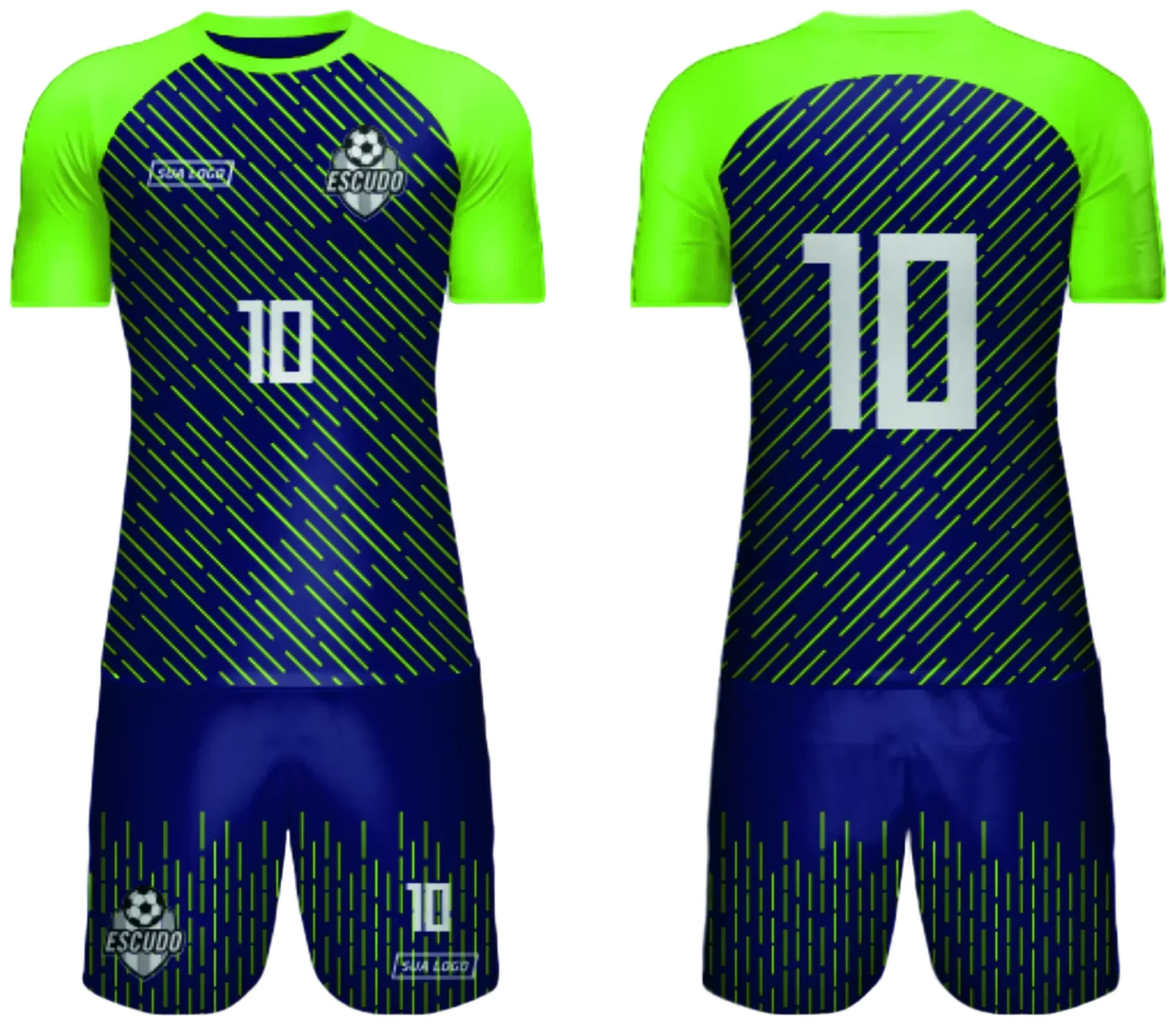 Camiseta unissex preta com logo no peito e estampa grande nas costas, inspirada no time amador 2024, design moderno e vibrante, ideal para times locais e eventos esportivos.