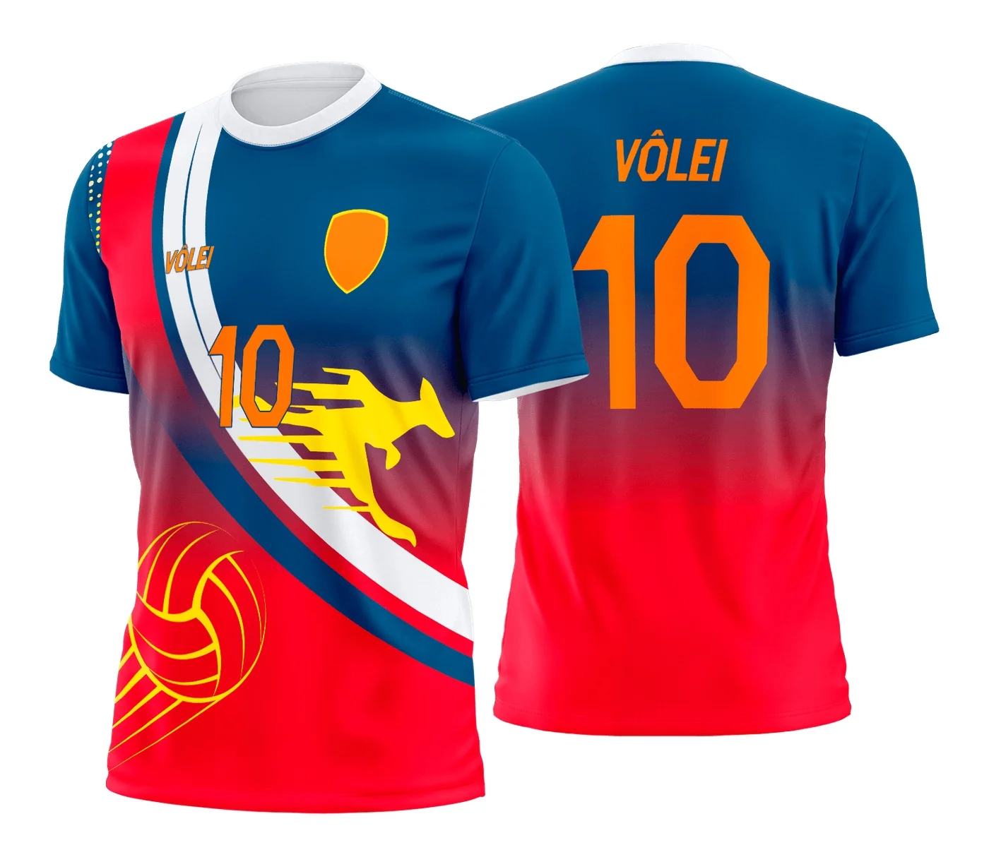 Camiseta unissex preta com logo no peito e estampa grande nas costas inspirada em camisa de vôlei, design moderno e esportivo, ideal para uso casual e time.
