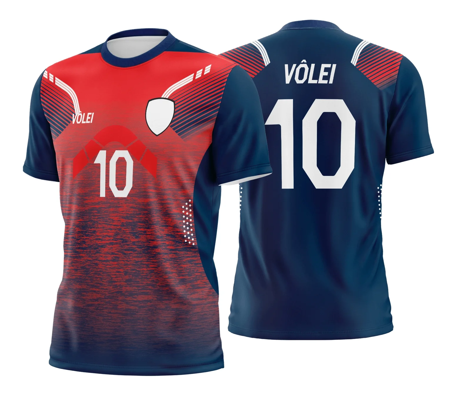 Camiseta unissex branca com logo no peito e estampa grande nas costas inspirada em camisa de vôlei, design moderno e esportivo ideal para fãs da modalidade.