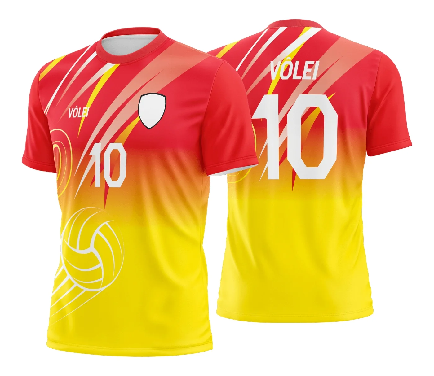 Camiseta unissex preta com logo no peito e estampa grande nas costas com tema de camisa de vôlei, design moderno e esportivo ideal para fãs e atletas