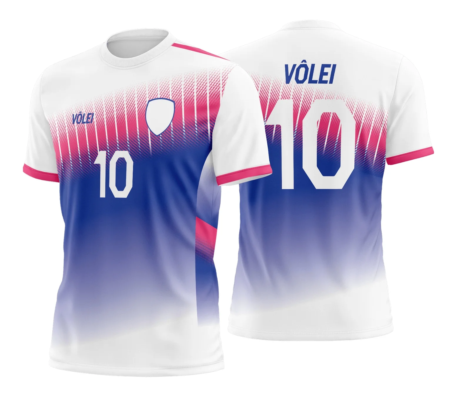 Camiseta unissex preta com logo no peito e estampa grande nas costas inspirada em camisa de vôlei, design esportivo e moderno ideal para fãs do vôlei.