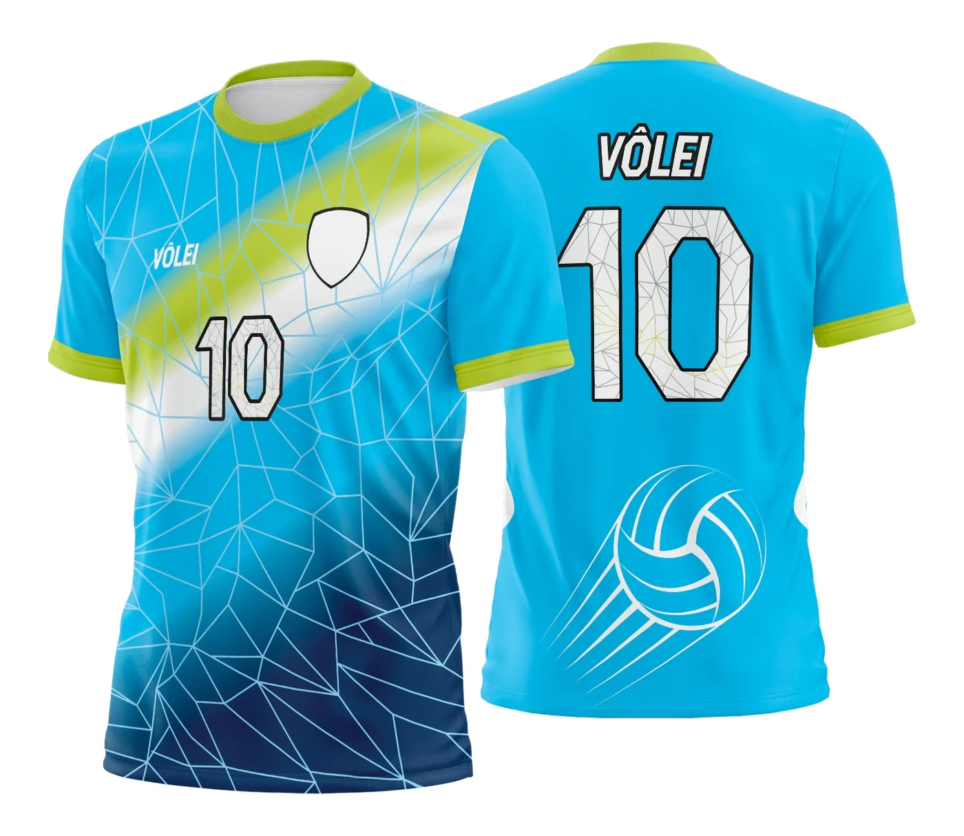 Camiseta unissex preta com logo no peito e estampa grande nas costas inspirada em camisa de vôlei, ideal para fãs e jogadores do esporte.