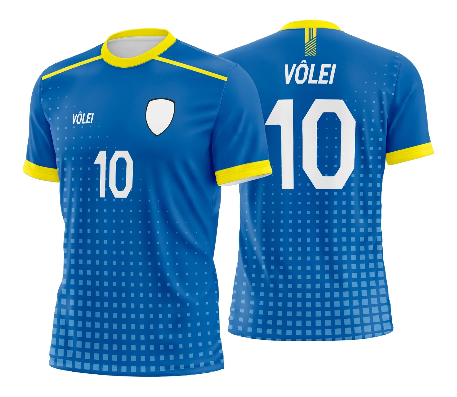 Camiseta unissex preta com logo no peito e estampa grande nas costas inspirada em camisa de vôlei, ideal para quem ama o esporte.