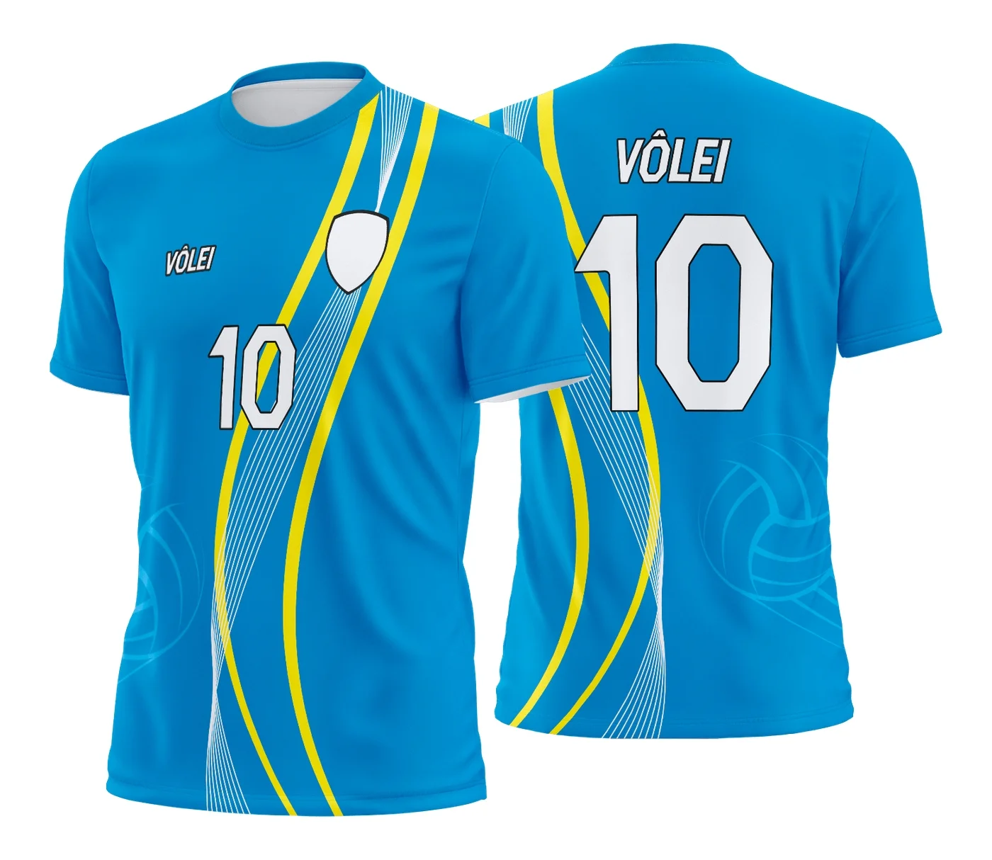 Camiseta unissex preta com logo no peito e estampa grande nas costas, inspirada no tema Camisa de Vôlei, ideal para fãs do esporte.