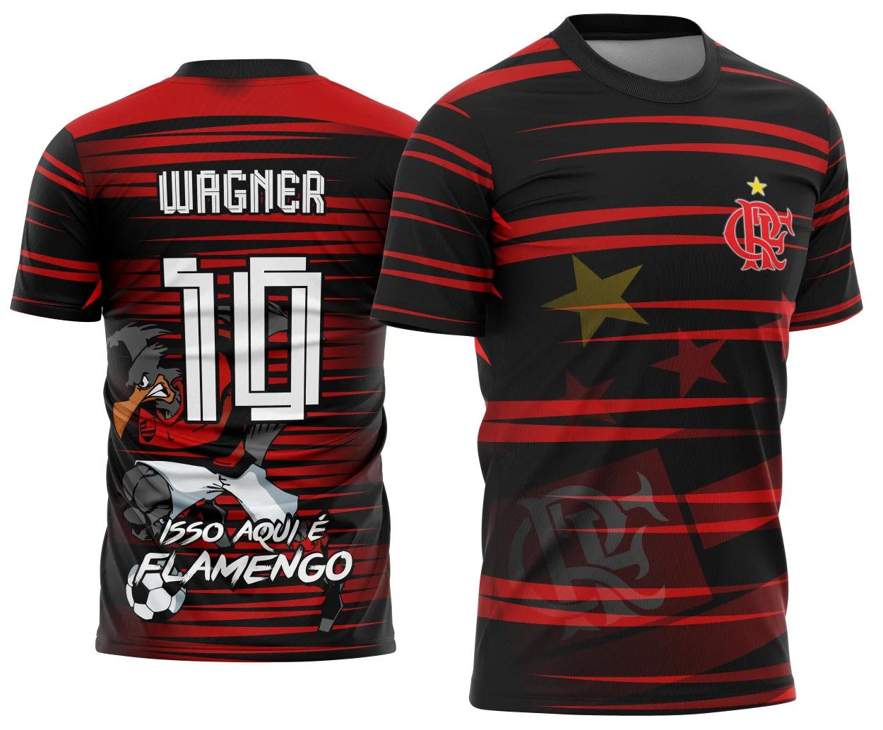 Arte Vetor Camisa do Flamengo Personalizada