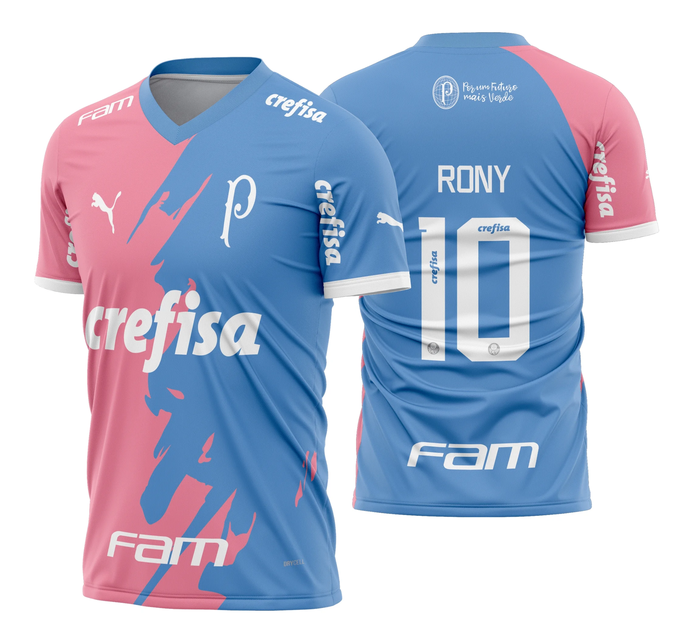 Arte Vetor Camisa do Palmeiras Outubro Rosa Novembro Azul 2023-24 x7