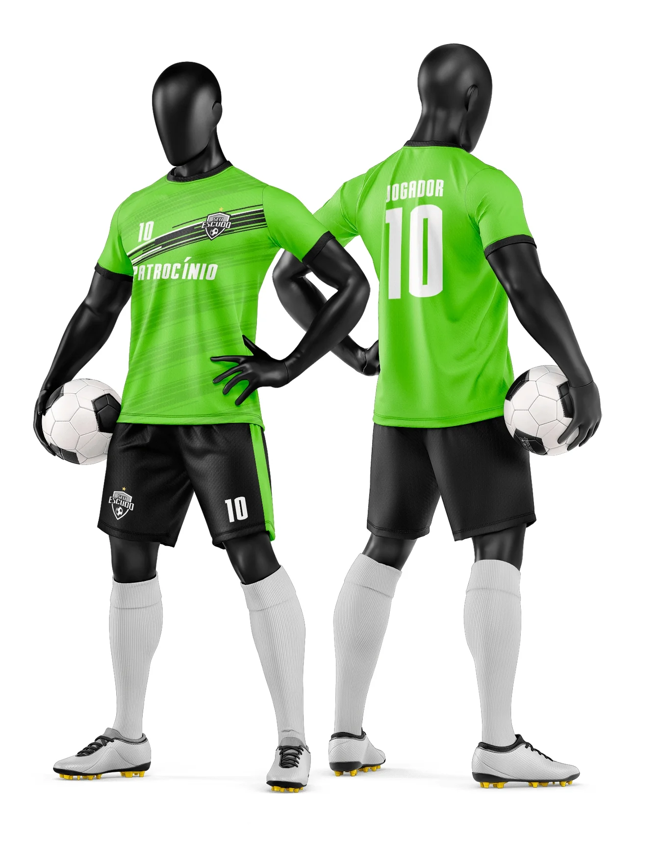 Camiseta unissex branca com logo no peito e estampa grande nas costas exibindo tema de time de futebol amador, ideal para torcedores e jogadores.