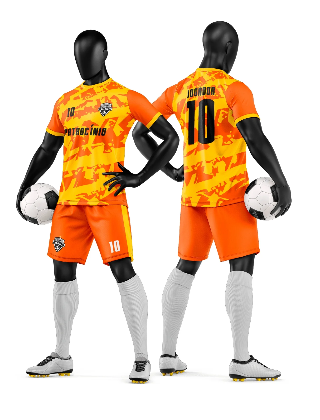 Camiseta unissex preta com logo no peito e estampa grande nas costas inspirada em time de futebol amador, ideal para quem busca estilo e autenticidade no visual esportivo.