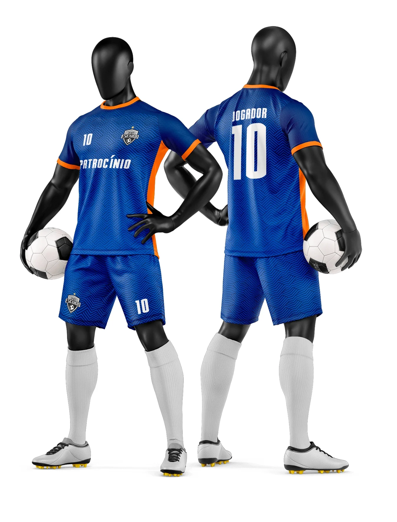 Camiseta unissex preta com logo no peito e estampa grande nas costas, inspirada em time de futebol amador, perfeita para jogadores e torcedores.