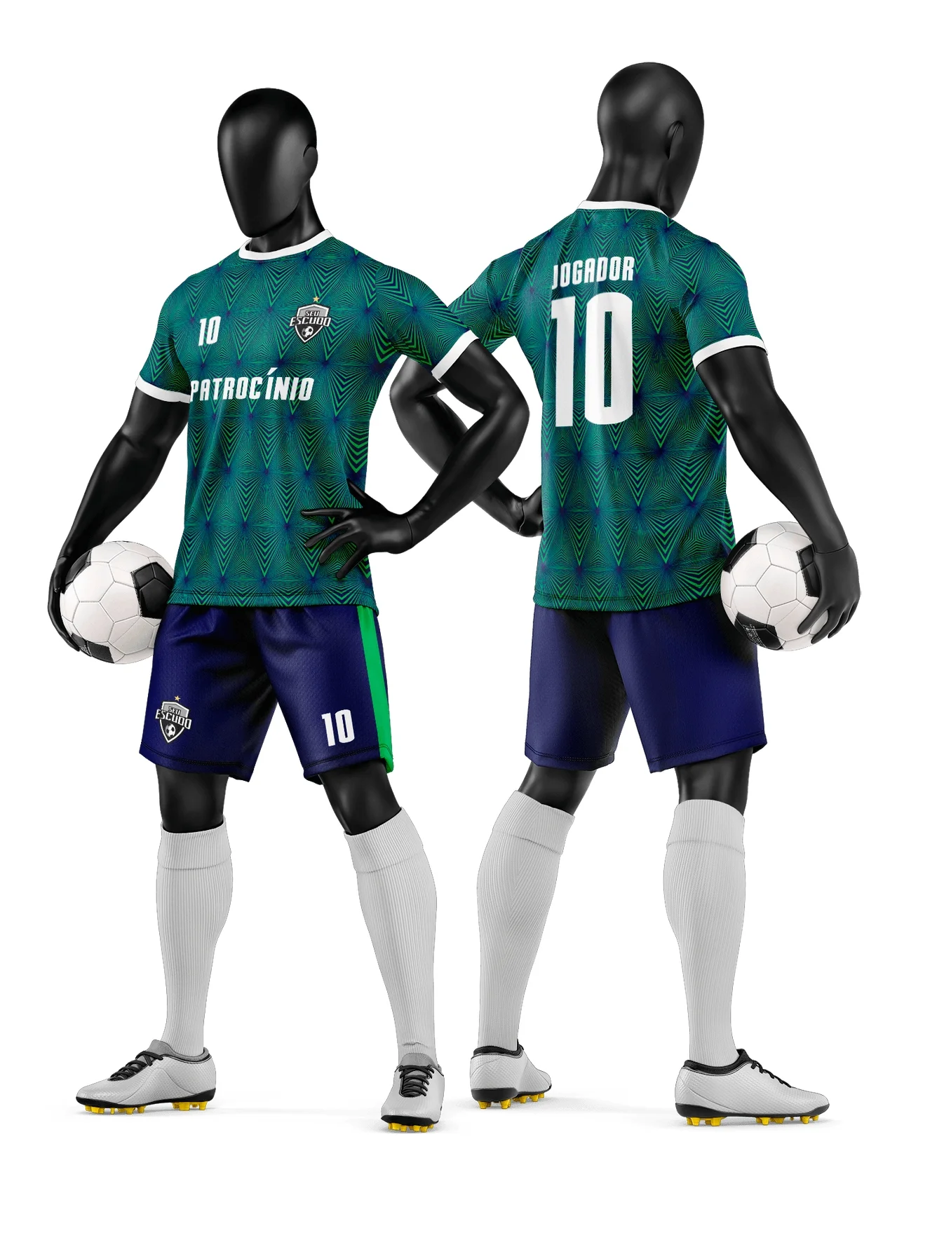 Camiseta unissex branca com logo no peito e estampa grande nas costas com tema de time de futebol amador, perfeita para quem quer uniformizar a equipe com estilo e identidade.