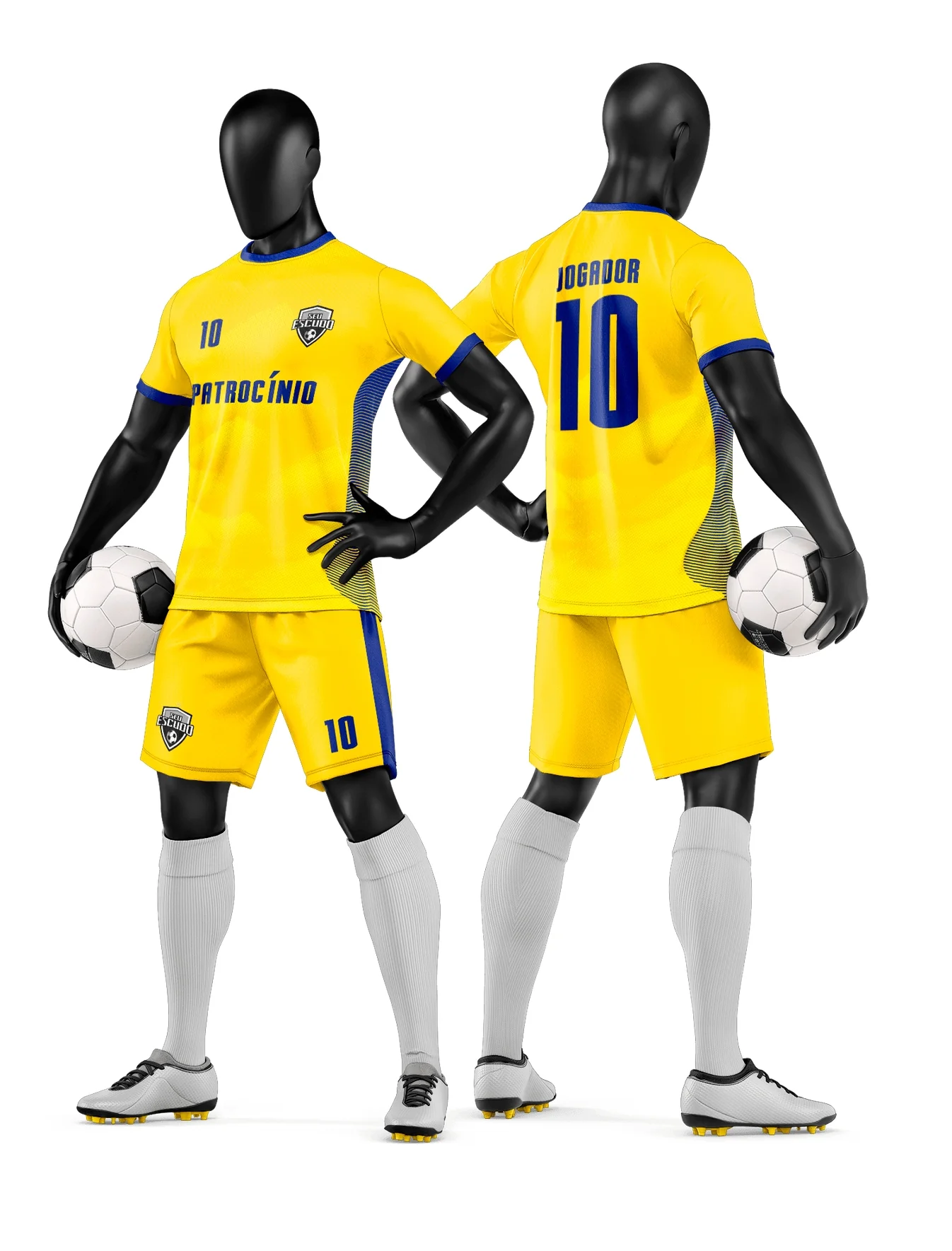 Camiseta unissex preta com logo no peito e estampa grande nas costas do time de futebol amador, ideal para torcida e jogadores com estilo moderno e cheio de identidade.