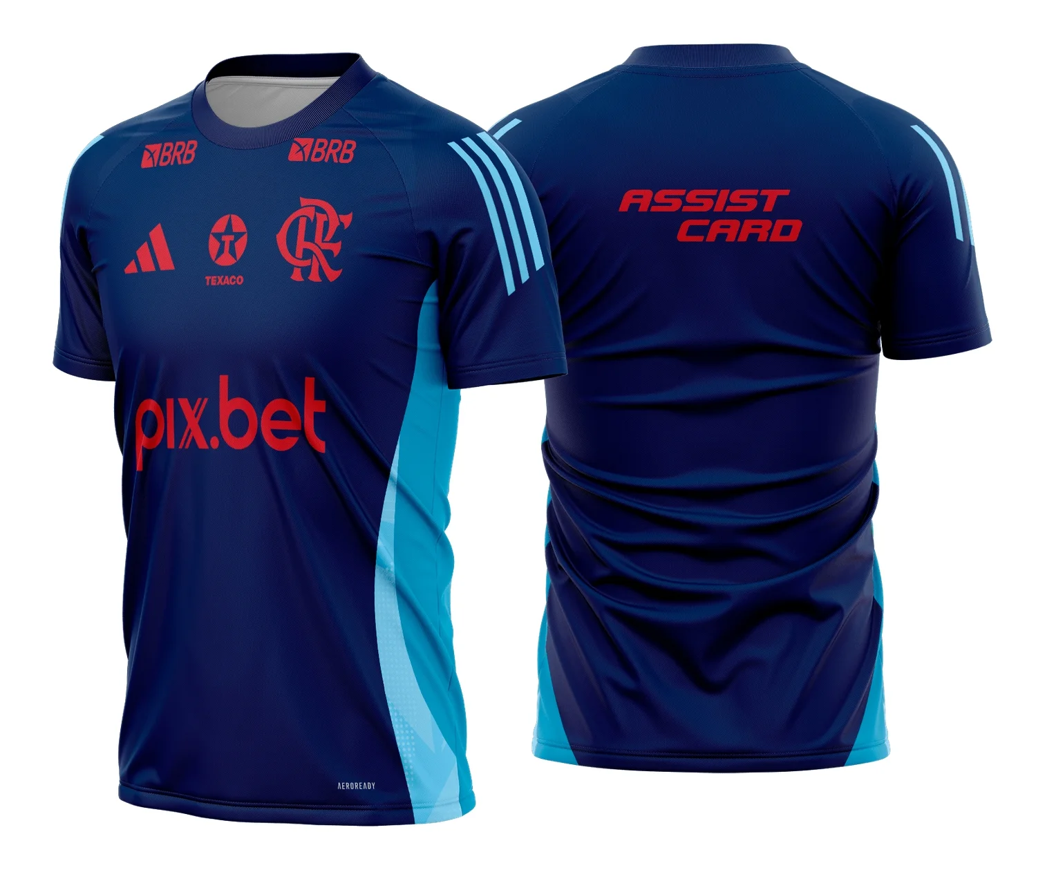 Camisa preta unissex com logo no peito e estampa grande nas costas inspirada na temporada Flamengo Treino 2025-2026, perfeita para uso casual ou treino.