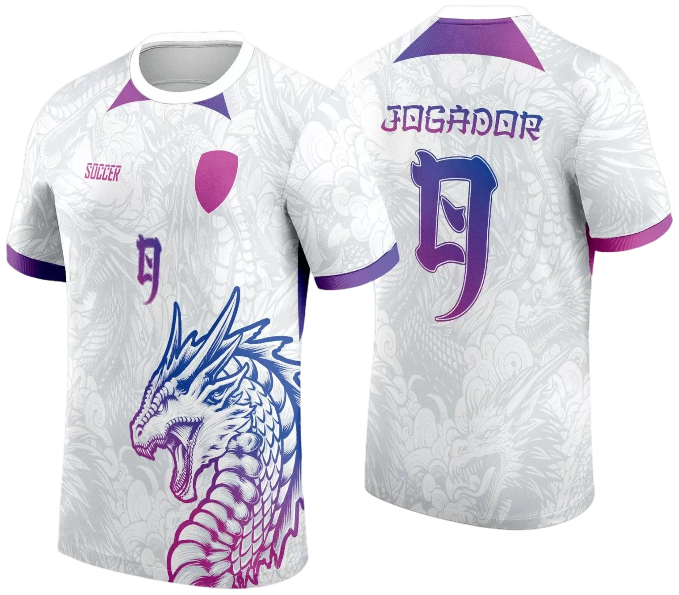 Camiseta unissex preta com logo no peito e estampa grande nas costas de dragão estilizado, tema InterClasse 2024 Modelo 46, perfeita para fãs do estilo marcante e moderno.