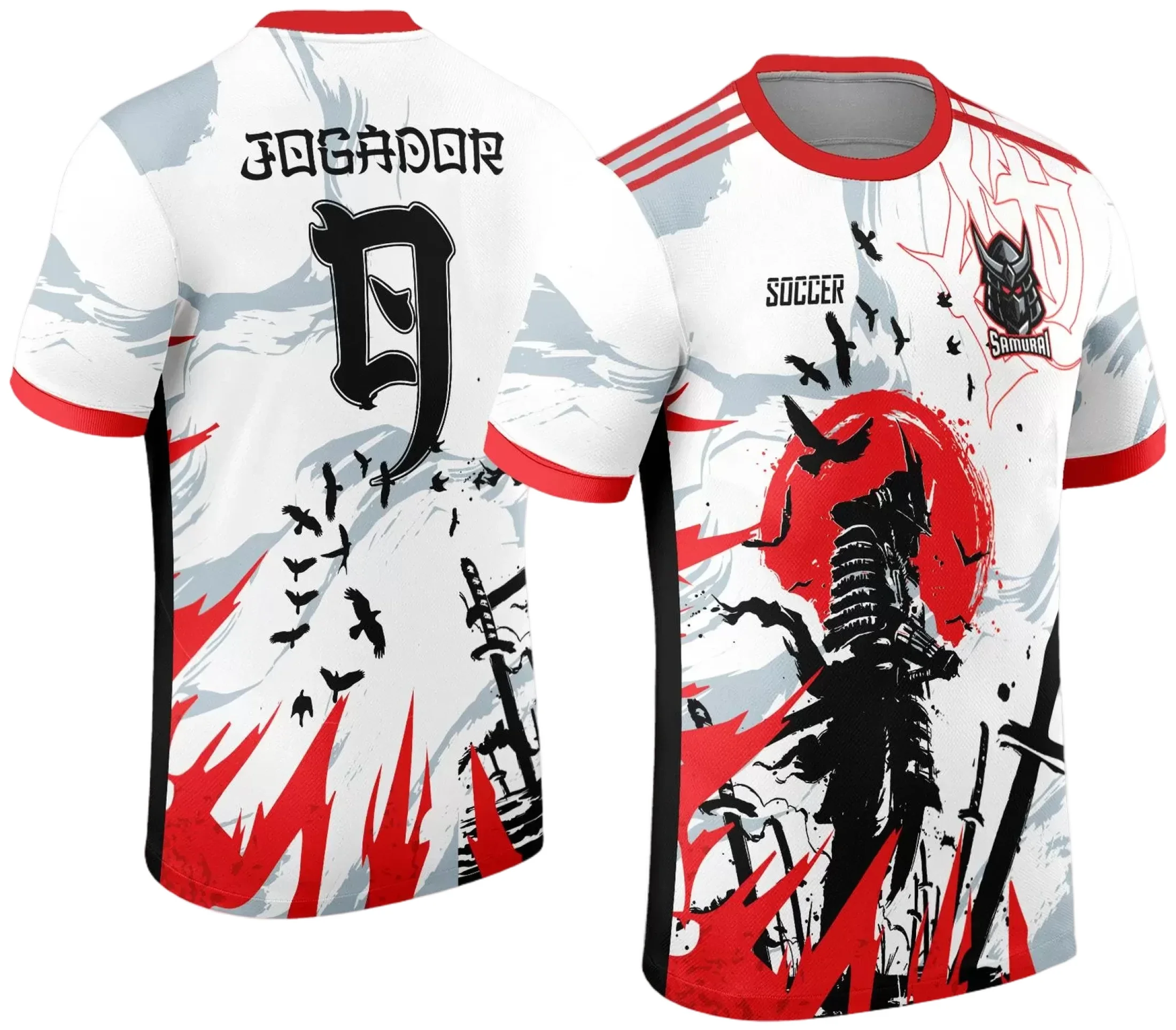 Arte Vetor Camisa Interclasse Samurai