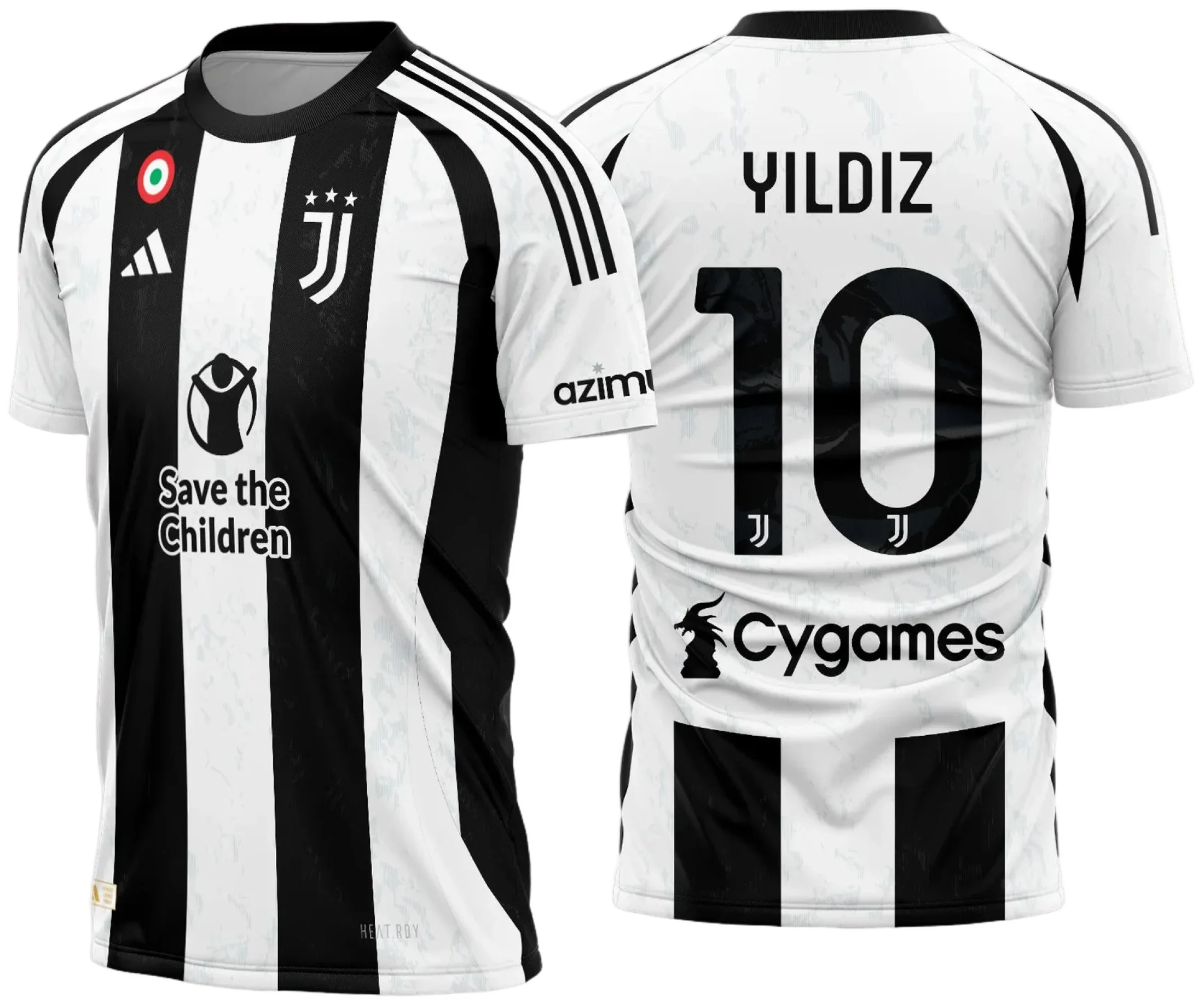Camiseta unissex preta com logo no peito e estampa grande nas costas inspirada na camisa Juventus titular 2024-2025, perfeita para fãs do time com visual moderno e marcante.