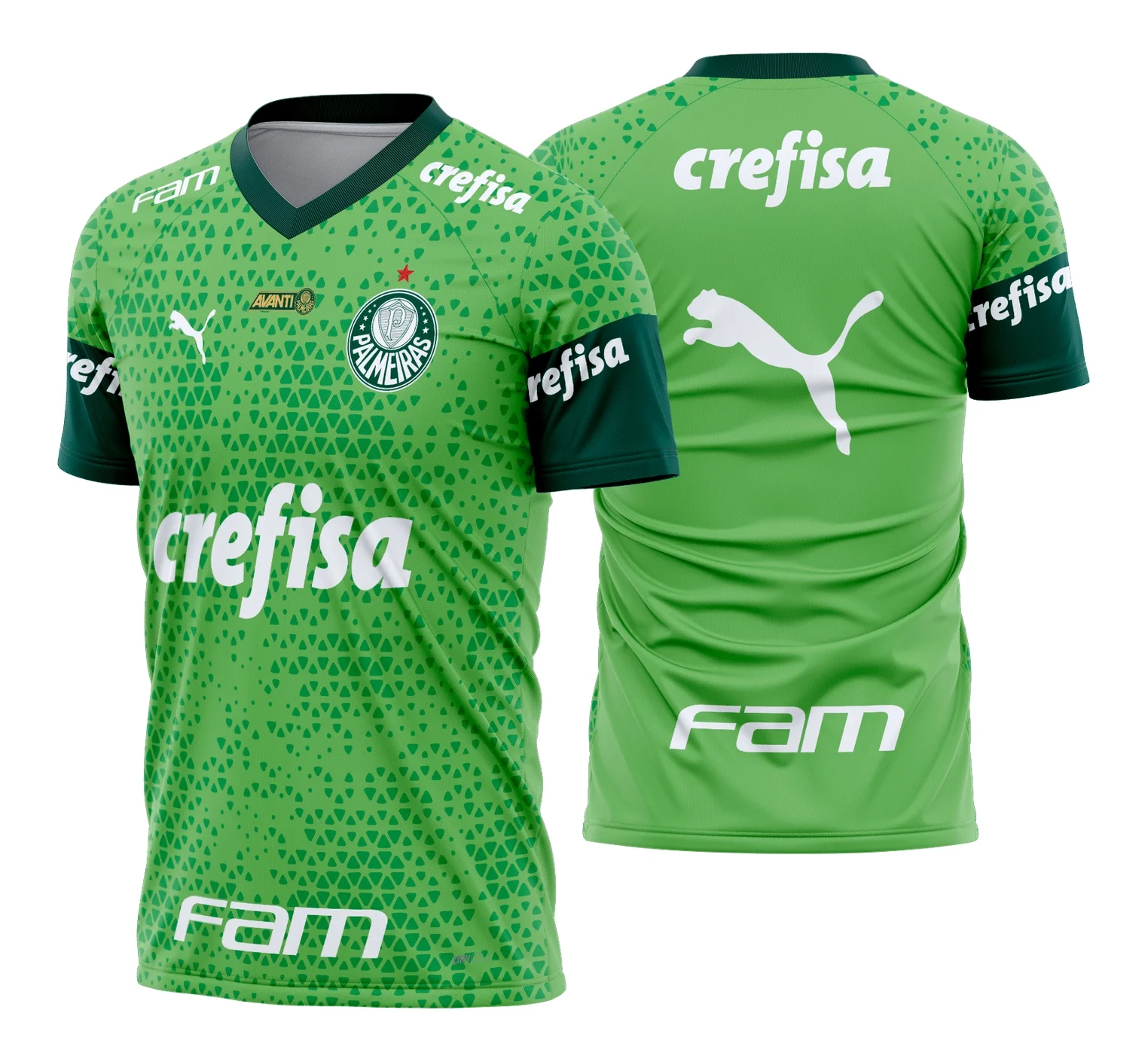 Camiseta unissex preta com logo no peito e estampa grande nas costas com tema Camisa Palmeiras Treino 2024 - 2025, ideal para quem quer estilo e conforto no dia a dia.