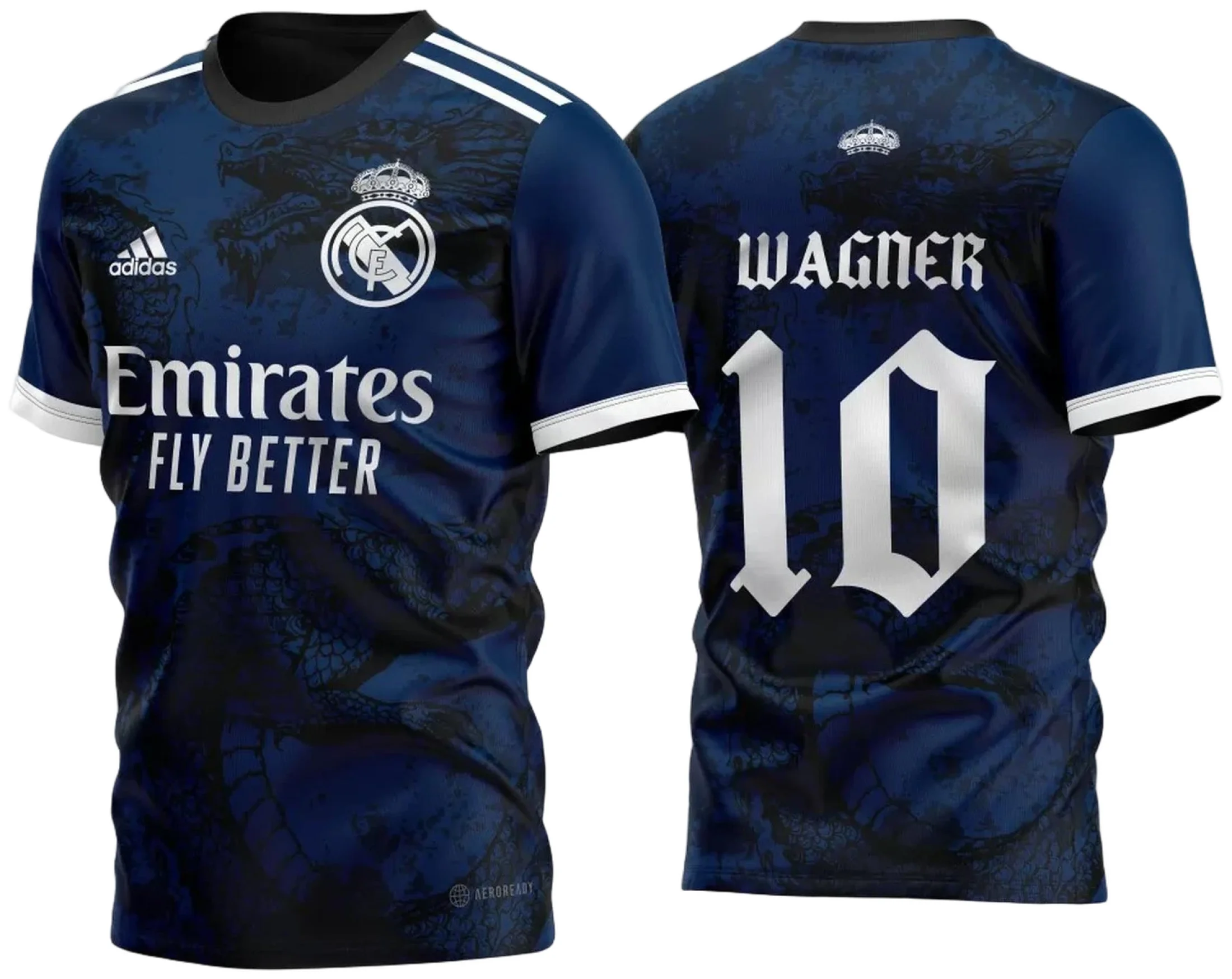 Arte Vetor Camisa Real Madrid Dark Dragon