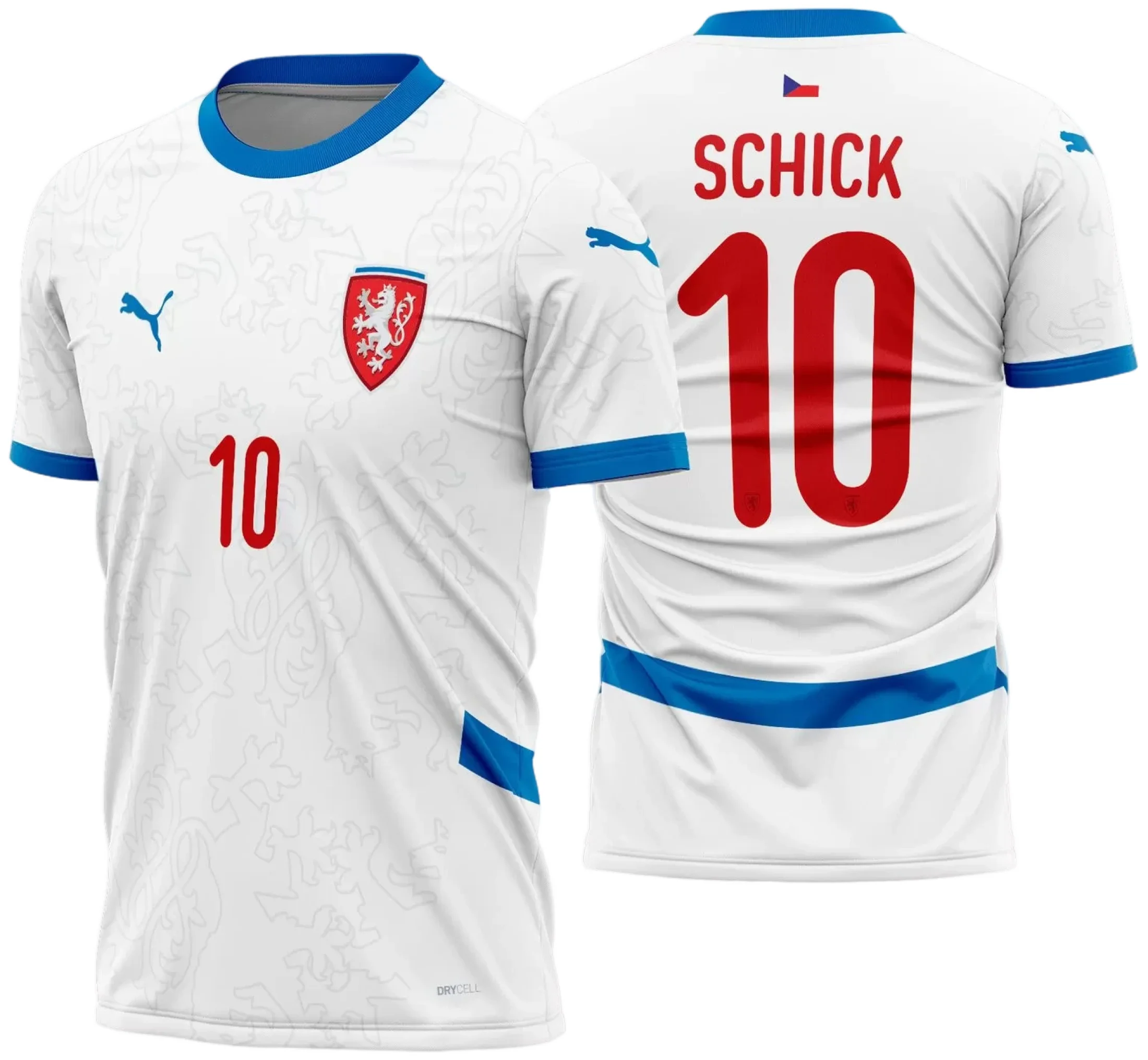 Camiseta unissex preta com logo no peito e estampa grande nas costas inspirada na Republica Tcheca Reserva 2024-2025, destacando estilo moderno e identidade esportiva para fãs e colecionadores.