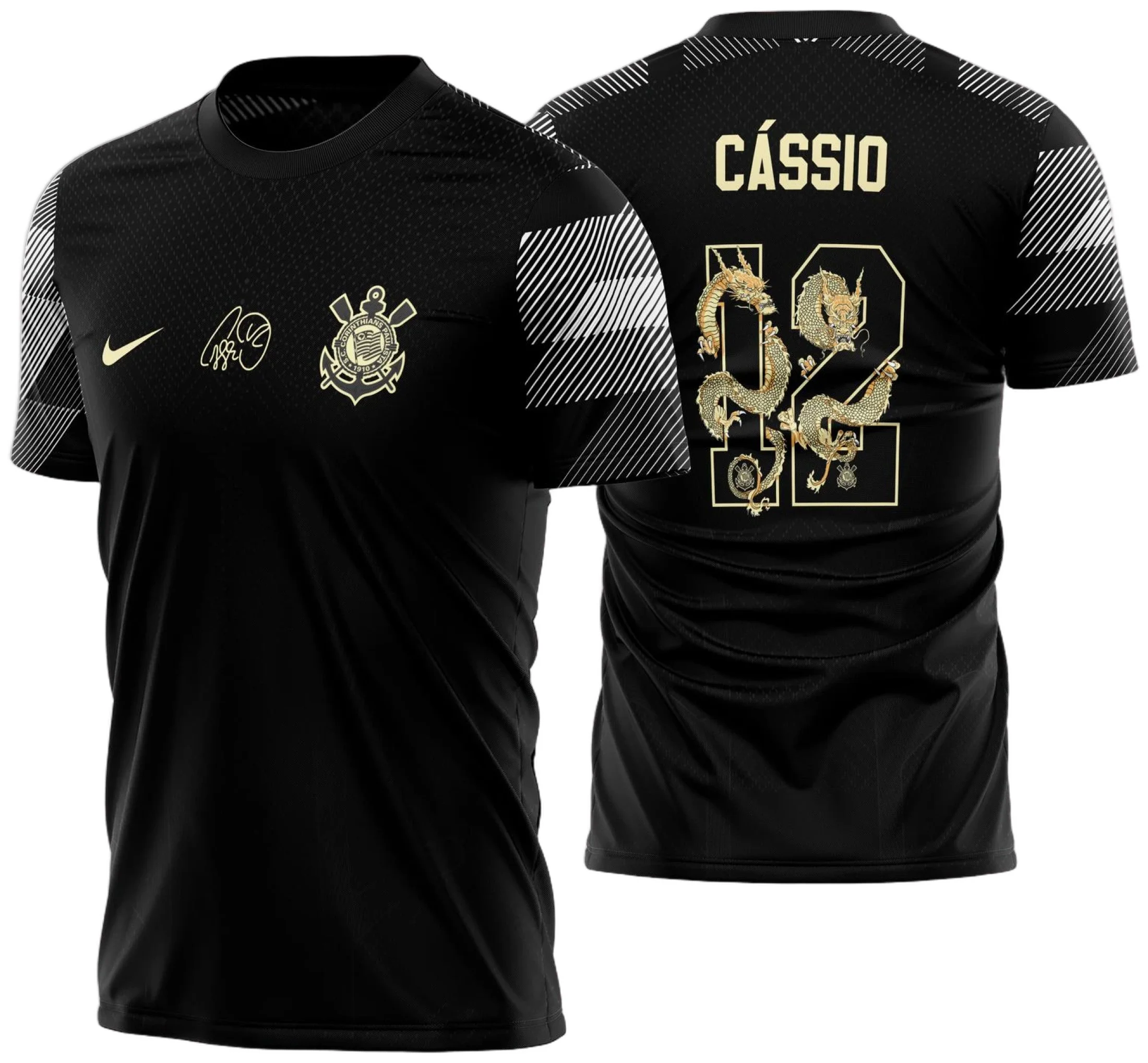 Arte Vetor Camisa Time Corinthians Cassio 603 Jogos 2022-23 x7
