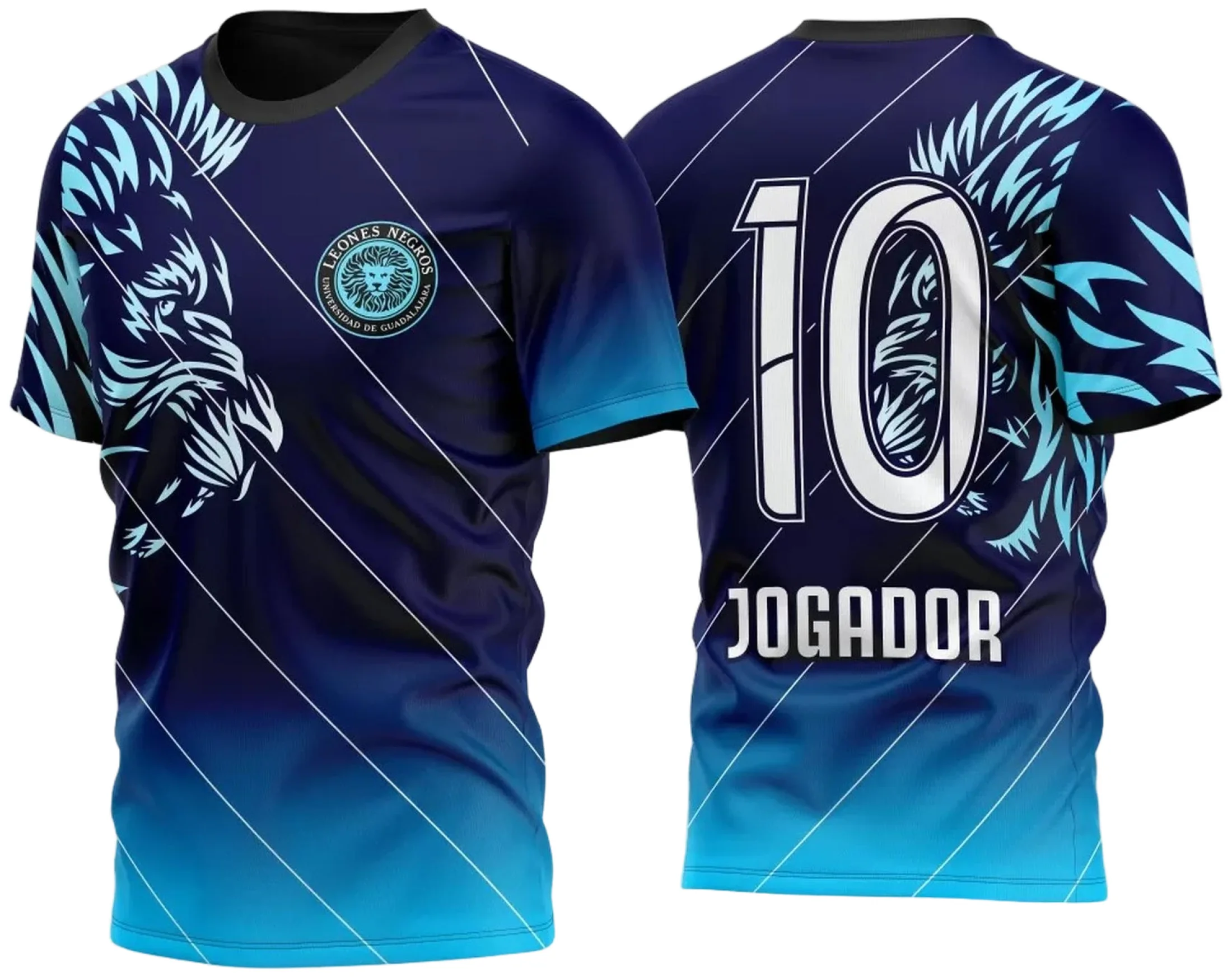 Arte Vetor Camisa Time Leão Azul Degrade 2023