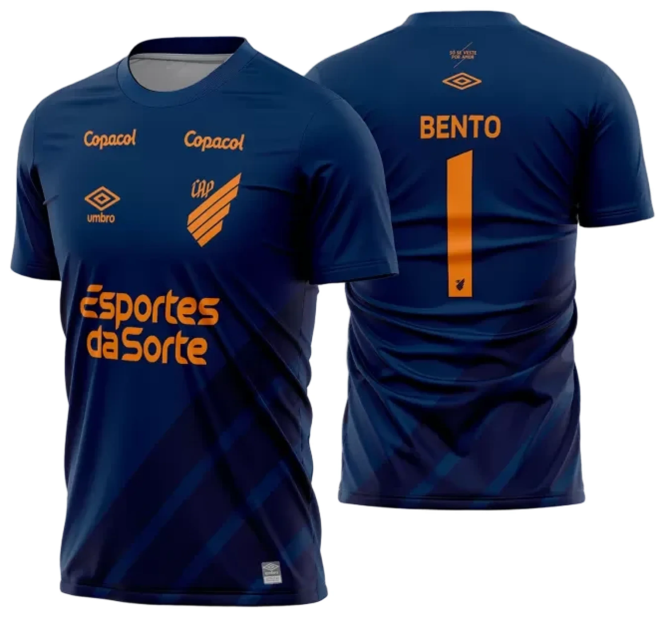 Camiseta unissex preta com logo no peito e estampa grande nas costas do Athletico PR Goleiro III 2023-24, perfeita para torcedores autênticos do clube.