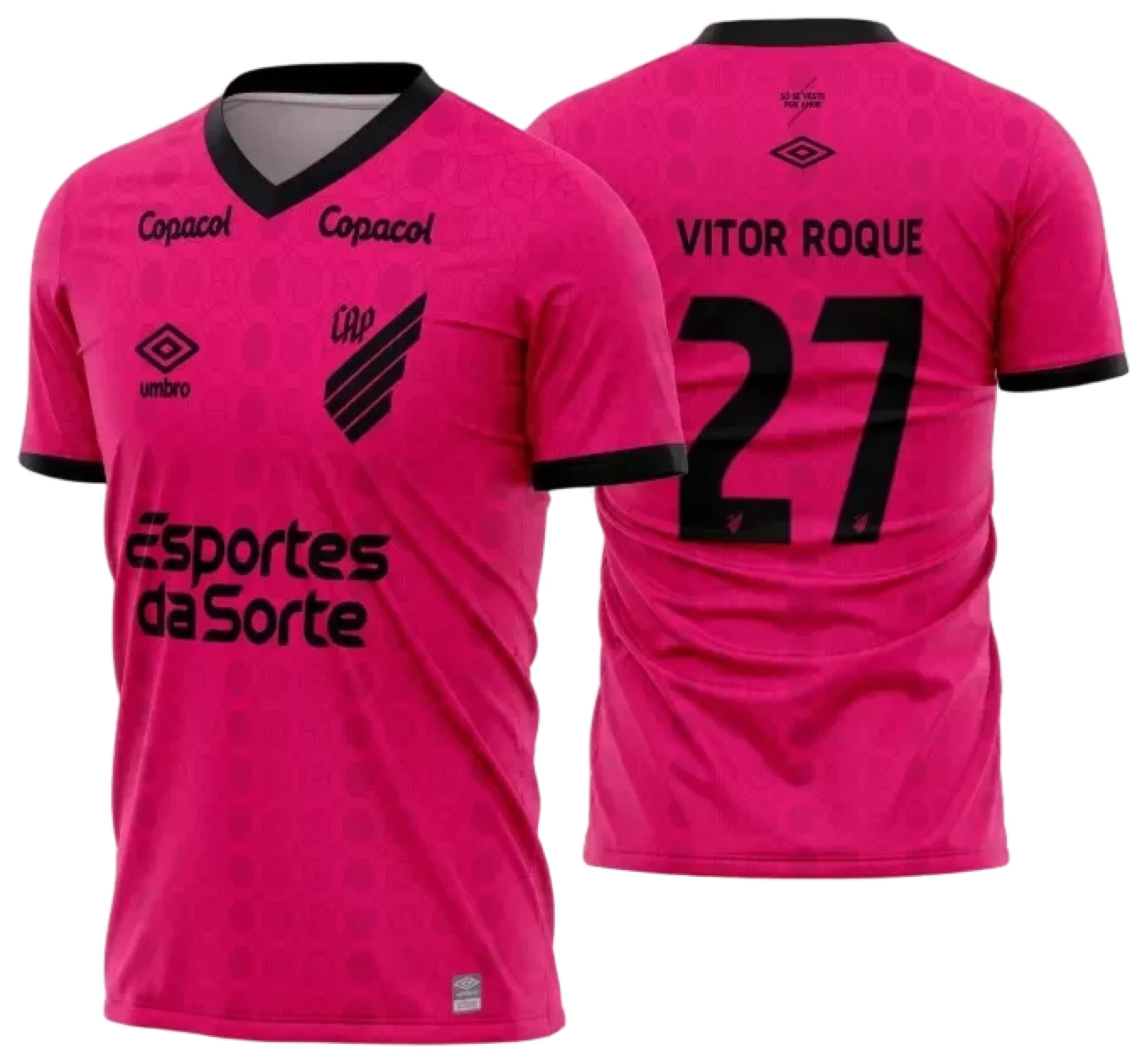Arte Vetor Estampa Camisa Athletico PR Outubro Rosa 2023 2024