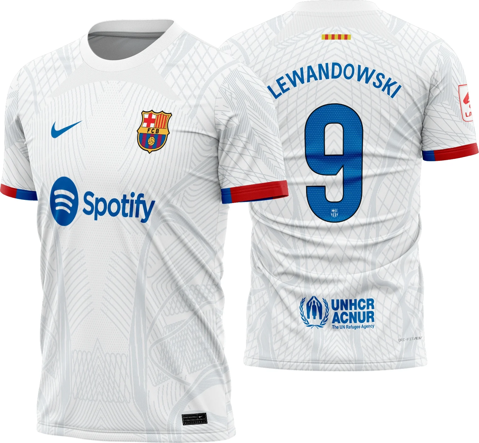 Arte Vetor Estampa Camisa Barcelona Reserva 2023 - 2024