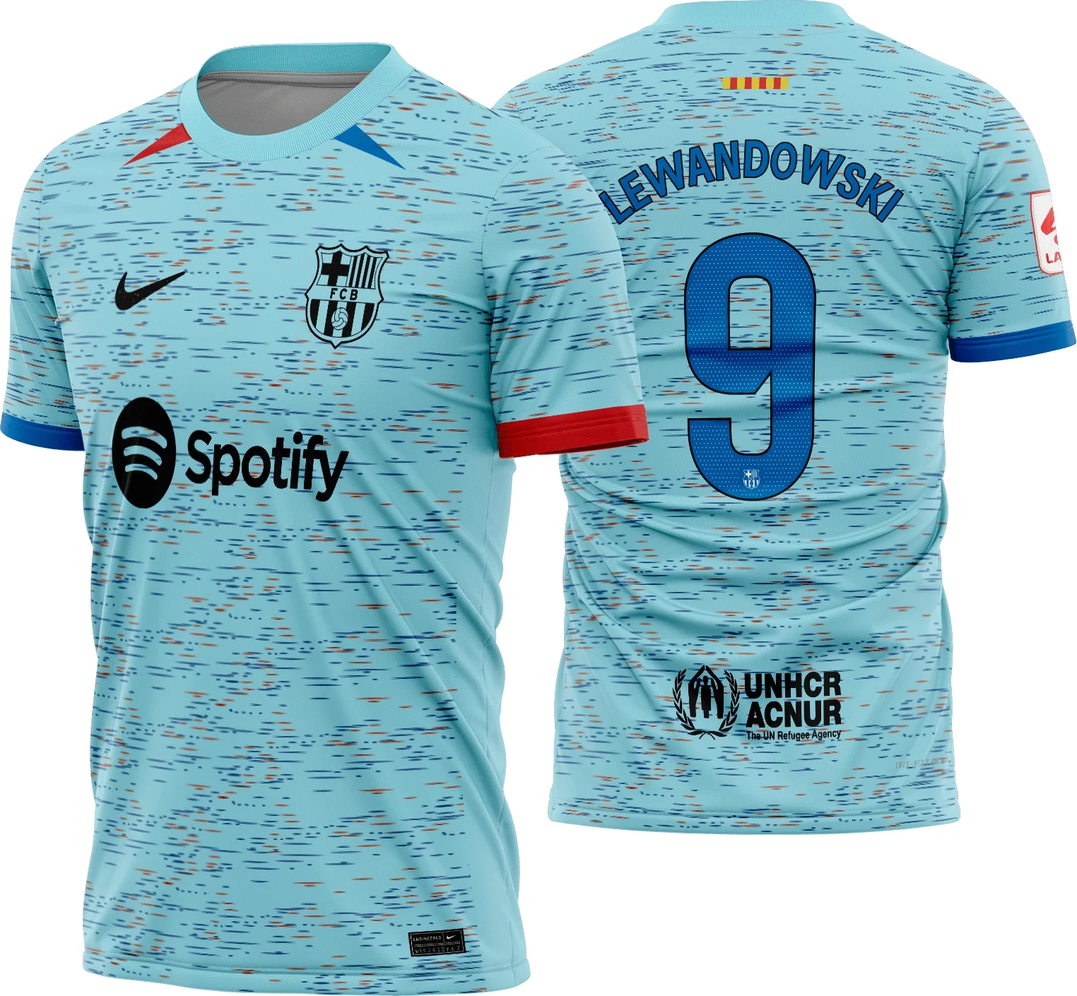 Arte Vetor Estampa Camisa Barcelona Terceira 2023 2024