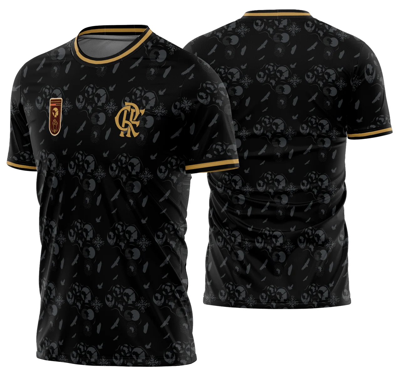 Arte Vetor Estampa Camisa Flamengo Consciência Negra 2023-24