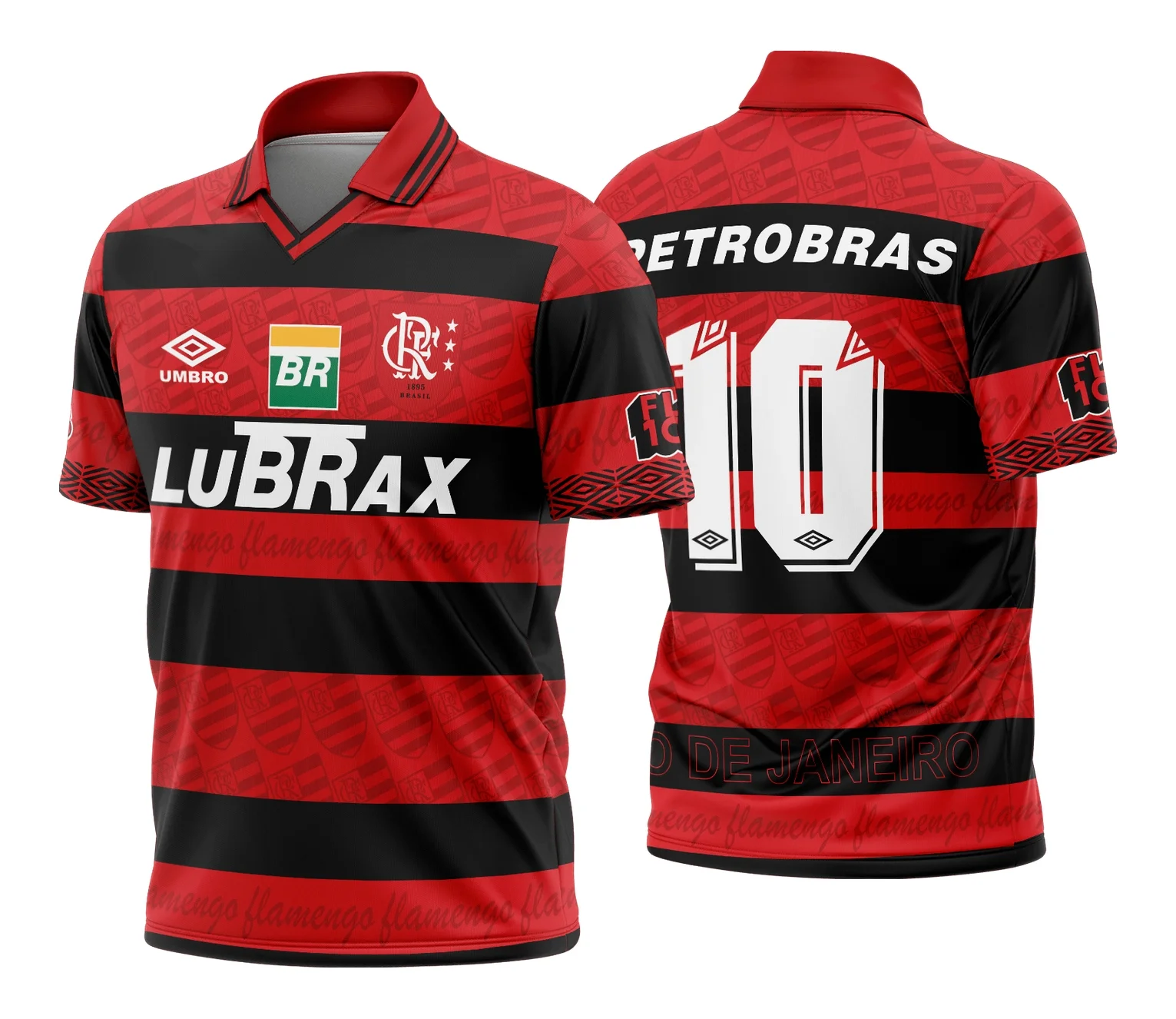 Arte Vetor Estampa Camisa Flamengo Titular 1995 - 1996