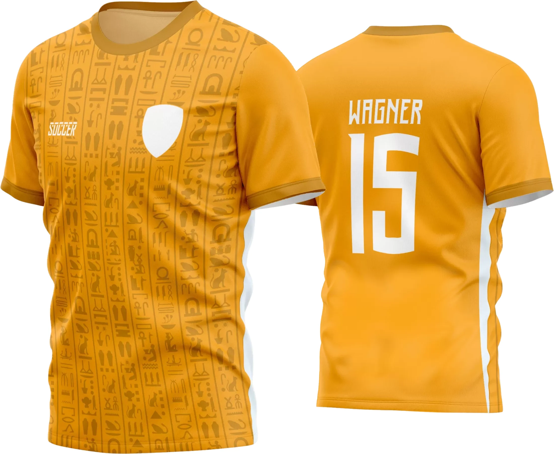 CAMISA de time amador com logo no peito e estampa grande nas costas, exibindo visual moderno e vibrante. Ideal para jogos e confraternizações, combinando conforto e estilo em uma peça marcante.