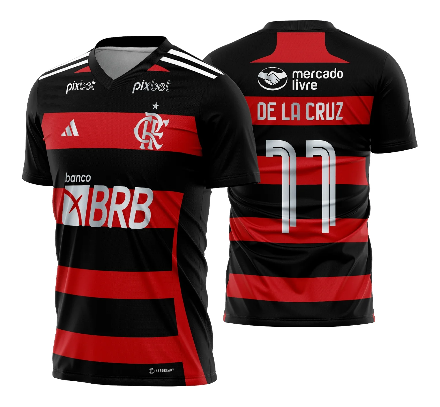 Arte Vetor Estampa Template Camisa Flamengo Titular 2024 - 2025