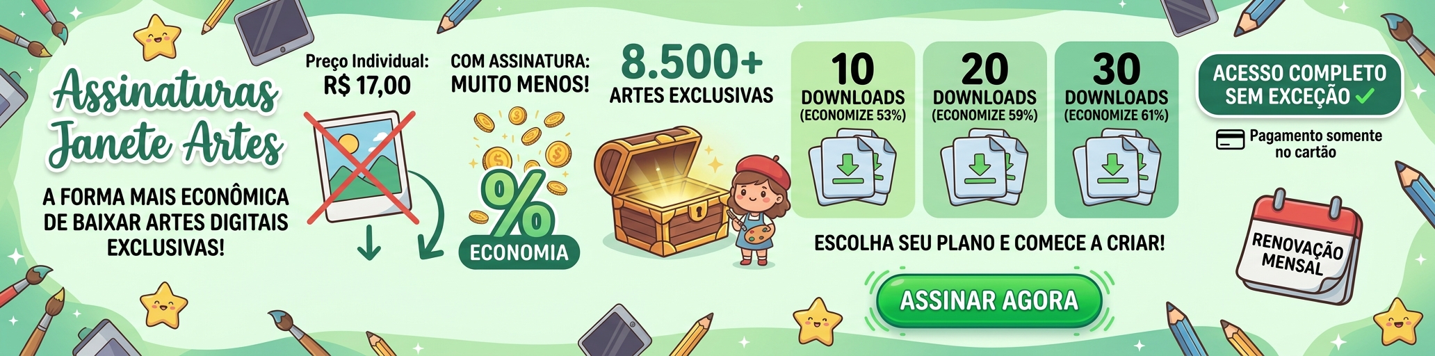 Banner Assinatura Janete Artes