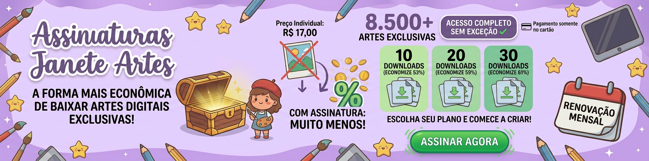 Banner Assinatura Janete Artes
