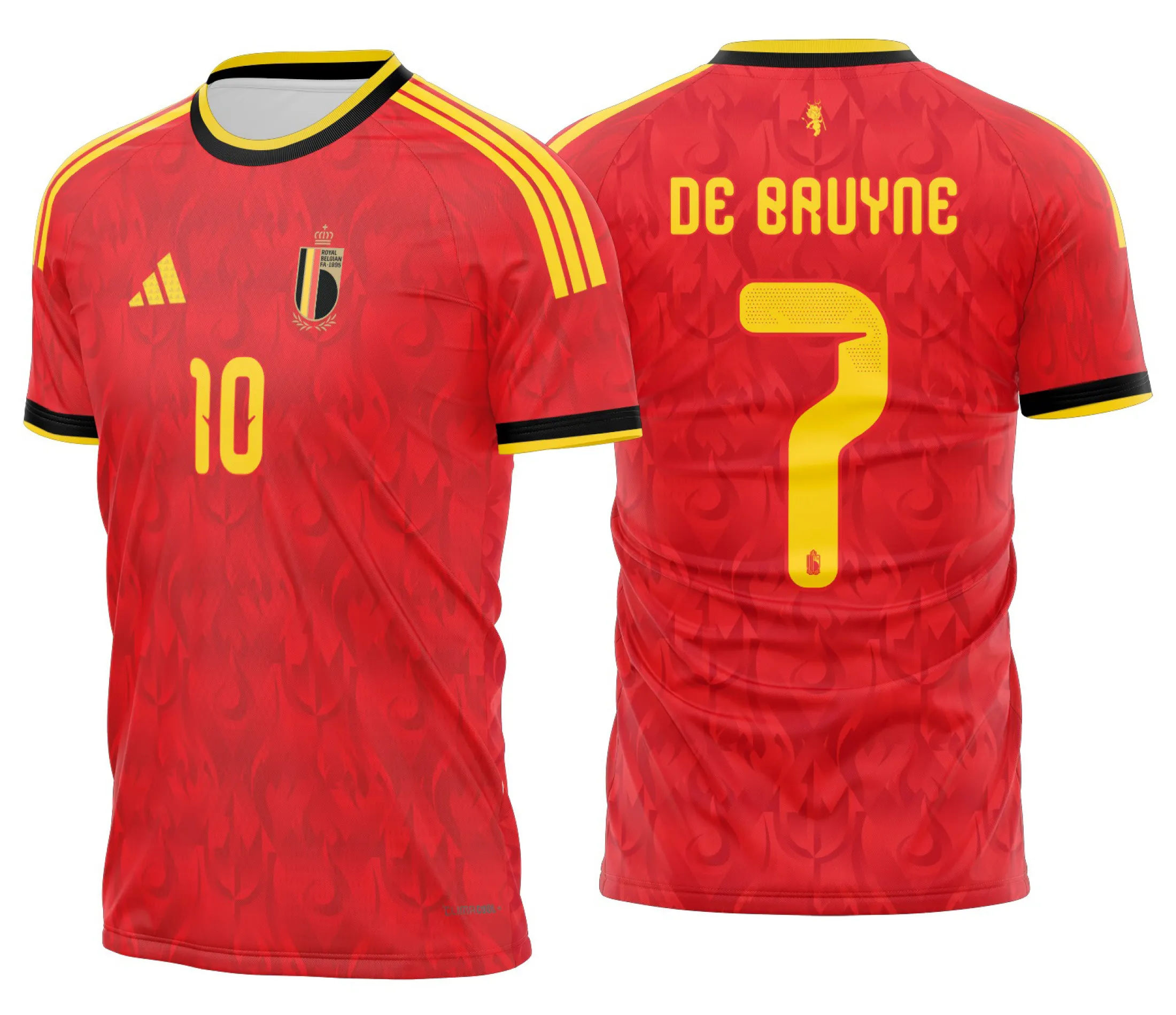 Camiseta unissex branca com logo no peito e estampa grande nas costas do tema Bélgica Titular Copa do Mundo 2026, perfeita para fãs do futebol em qualquer ocasião.