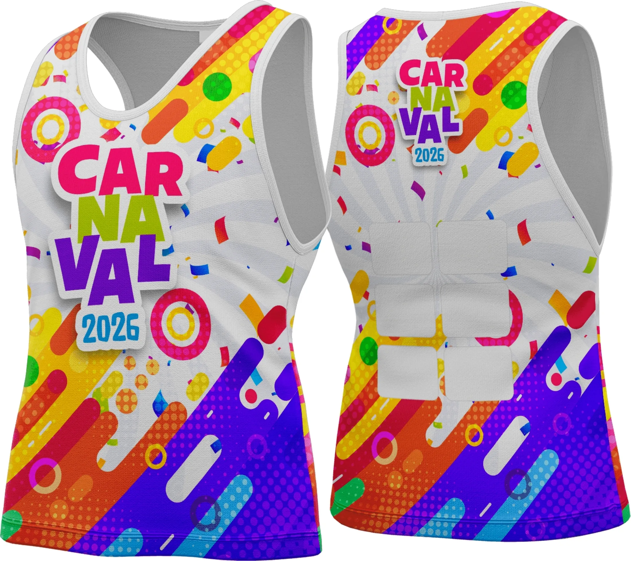 Camiseta unissex preta com logo no peito e estampa grande nas costas do tema Camisa Abadá Carnaval 2026, perfeita para curtir o Carnaval com estilo e conforto.