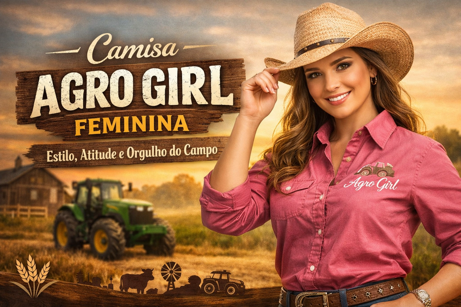 Camisa Agro Girl Feminina: Moda Country que Une Estilo, Força e Identidade Rural