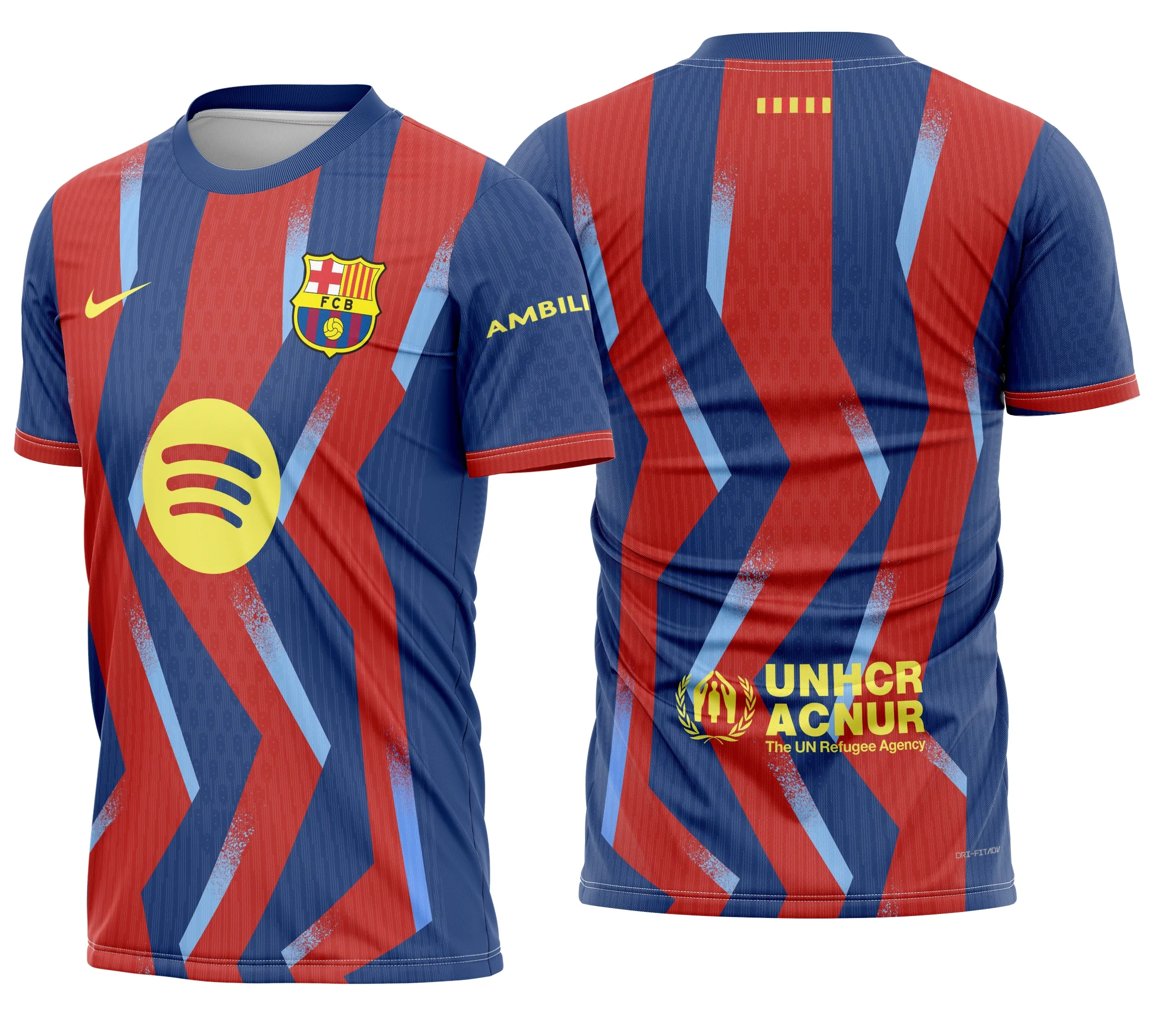 Camiseta unissex preta com logo do Barcelona no peito e estampa grande nas costas destacando o futebol 2024, perfeita para fãs do clube com estilo moderno e autêntico.