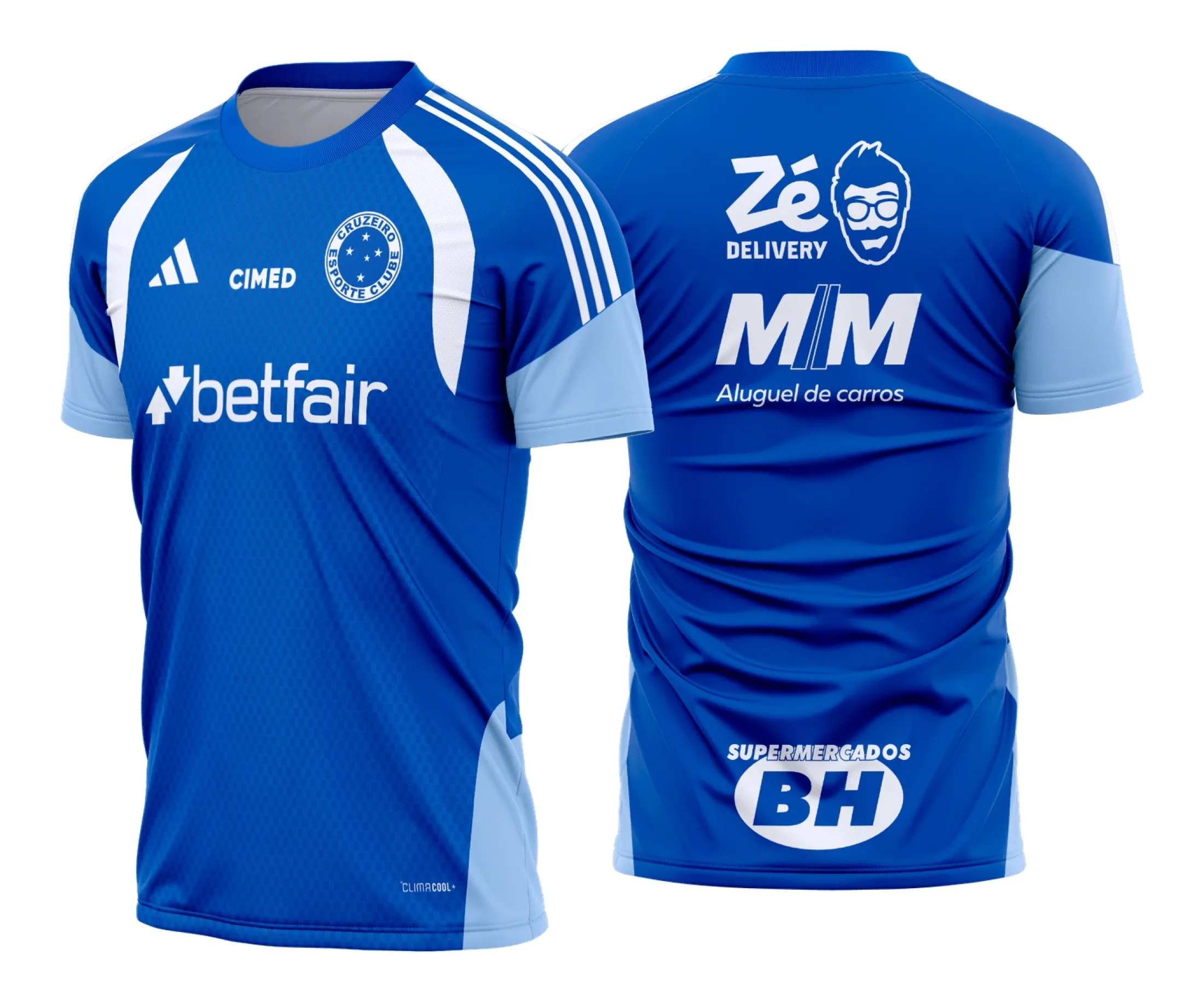 Camiseta preta unissex com logo no peito e estampa grande nas costas com o tema Cruzeiro Treino 2026, ideal para fãs e treino de futebol.