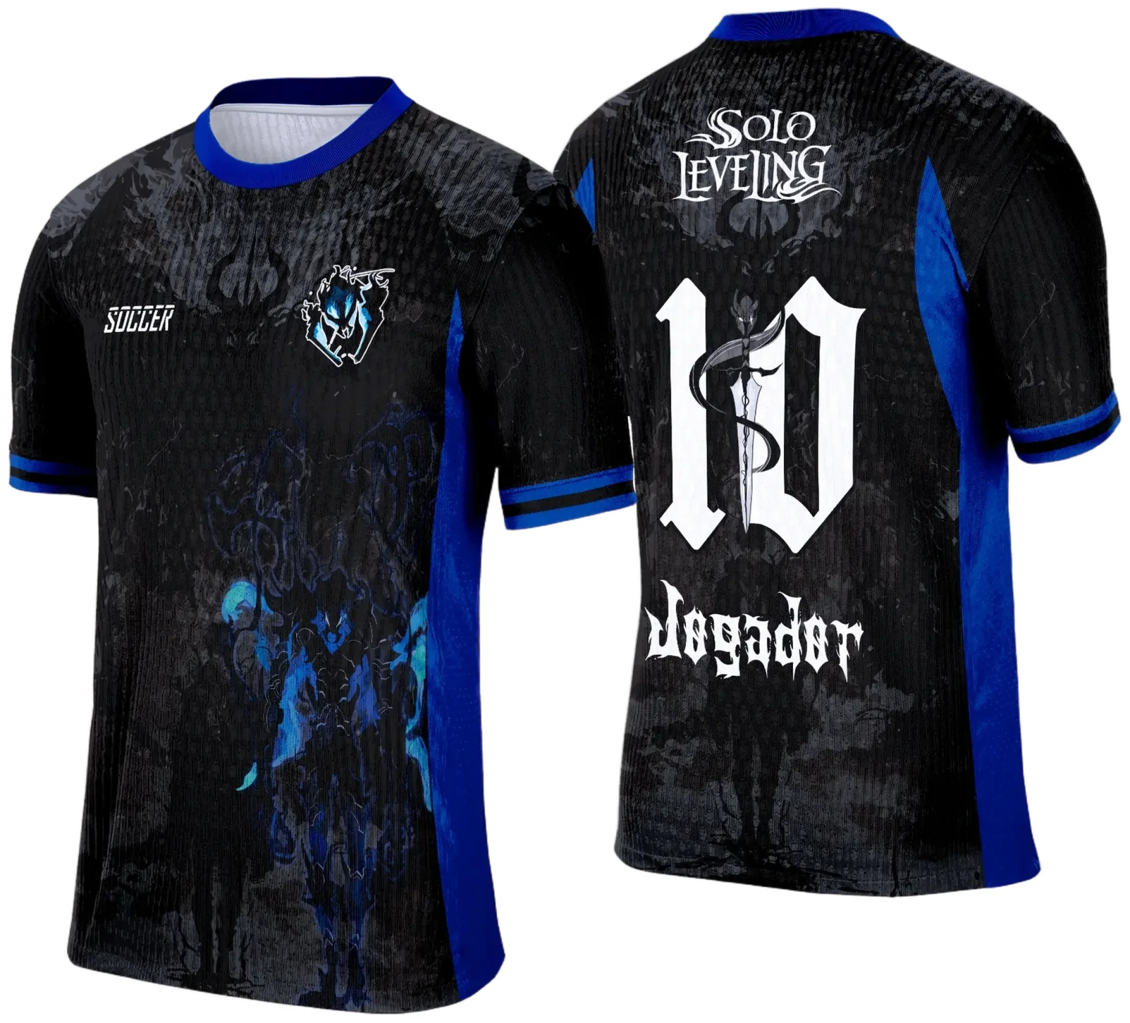 Camiseta preta unissex com logo no peito e estampa grande nas costas com tema de Interclasse Anime 2025, perfeita para fãs e eventos escolares.