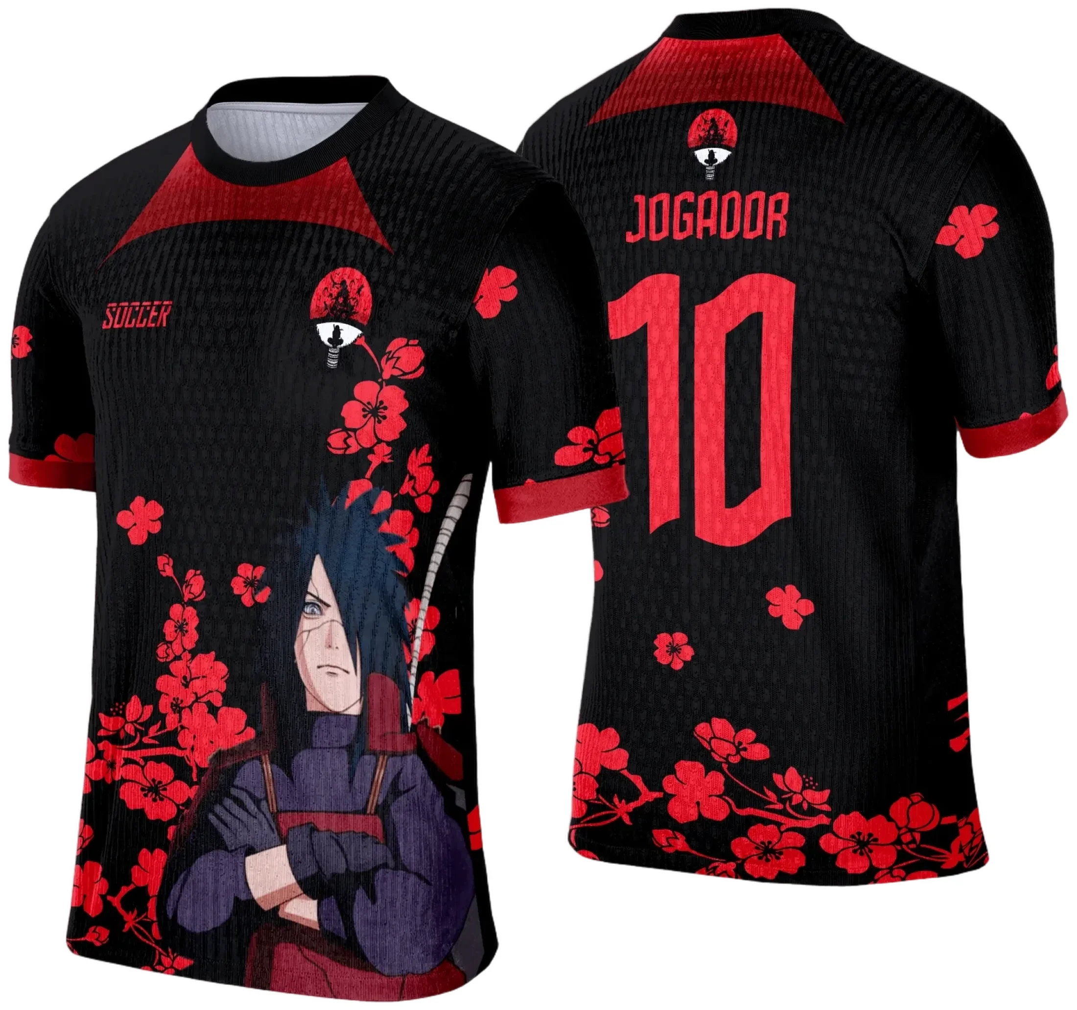 Camiseta unissex preta com logo no peito e estampa grande nas costas com tema de Interclasse anime, ideal para fãs e eventos temáticos.