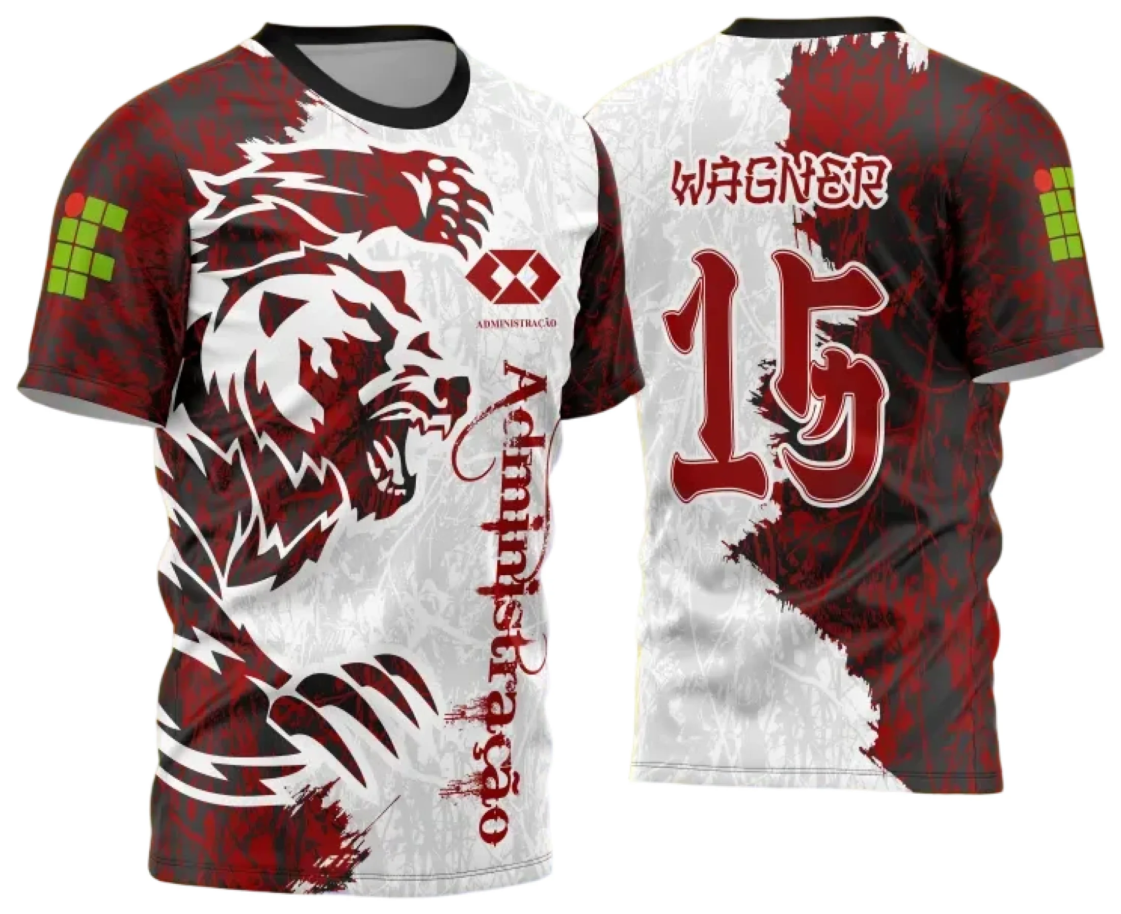 Camiseta unissex preta com logo no peito e estampa grande nas costas do Urso Feroz 2025, tema Interclasse, ideal para uso casual e eventos escolares.