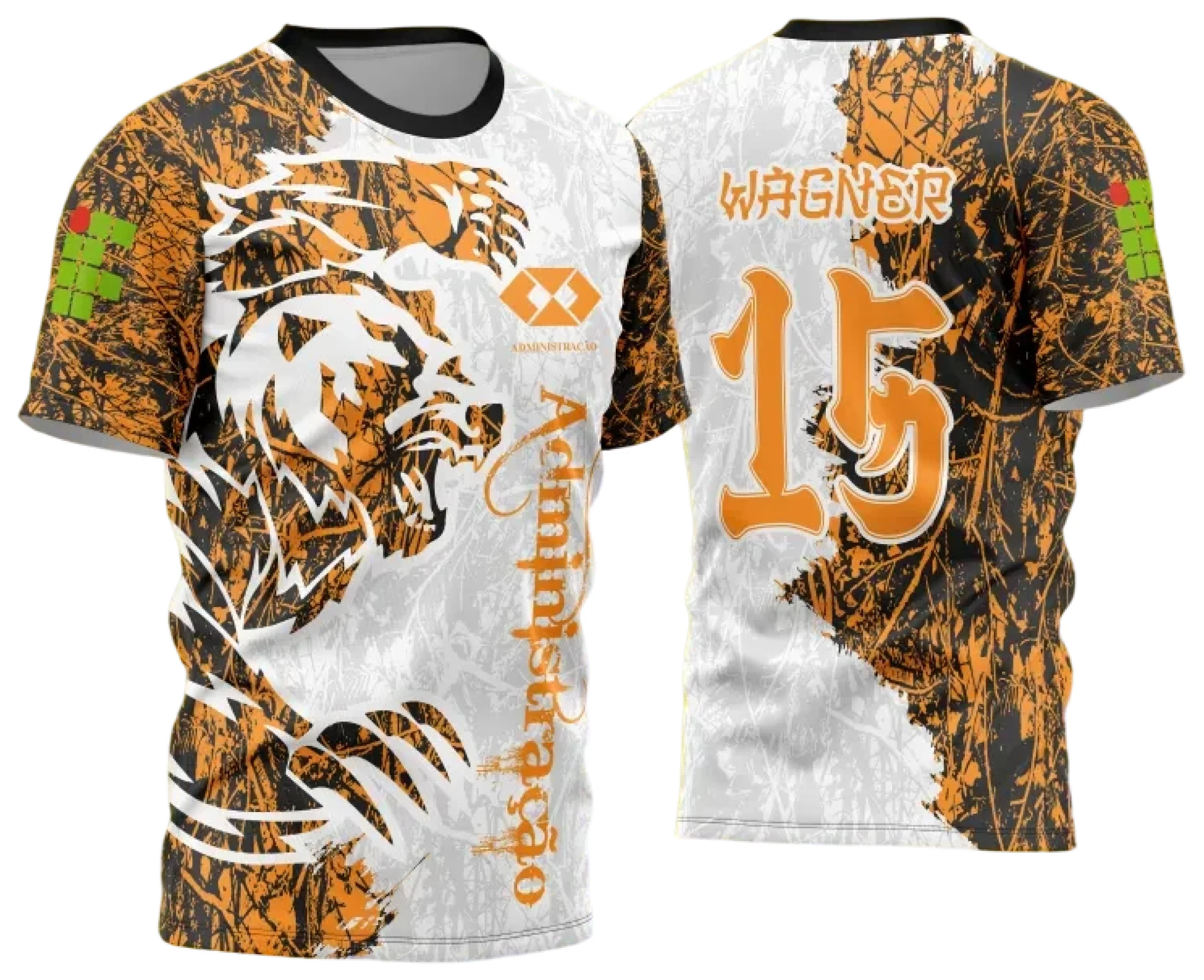 Camiseta unissex preta com logo no peito e estampa grande nas costas do tema Interclasse Urso Feroz 2025, design moderno e casual para fãs do estilo esportivo e audacioso.